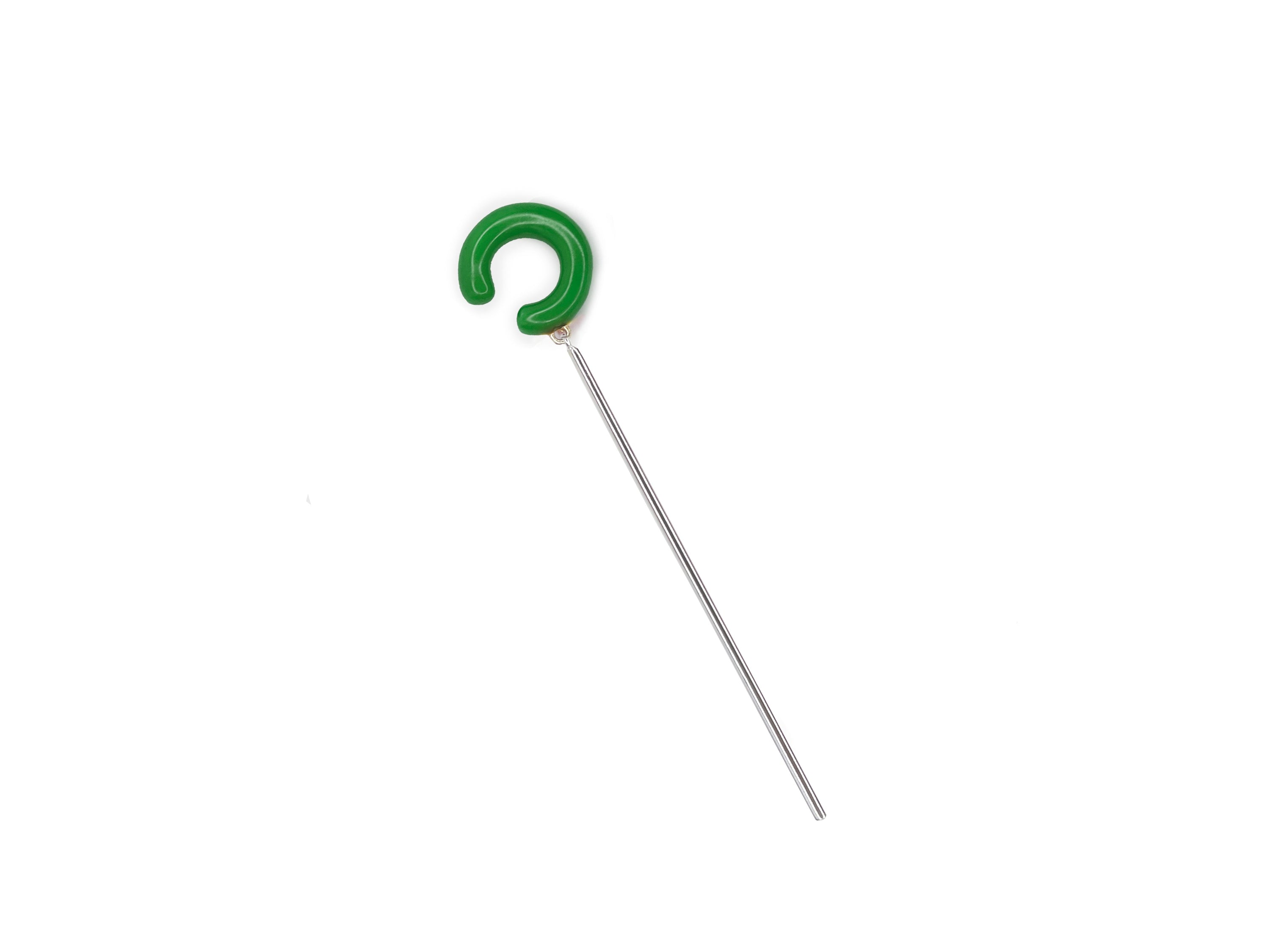 Charlotte ear-cuff color & bar silver