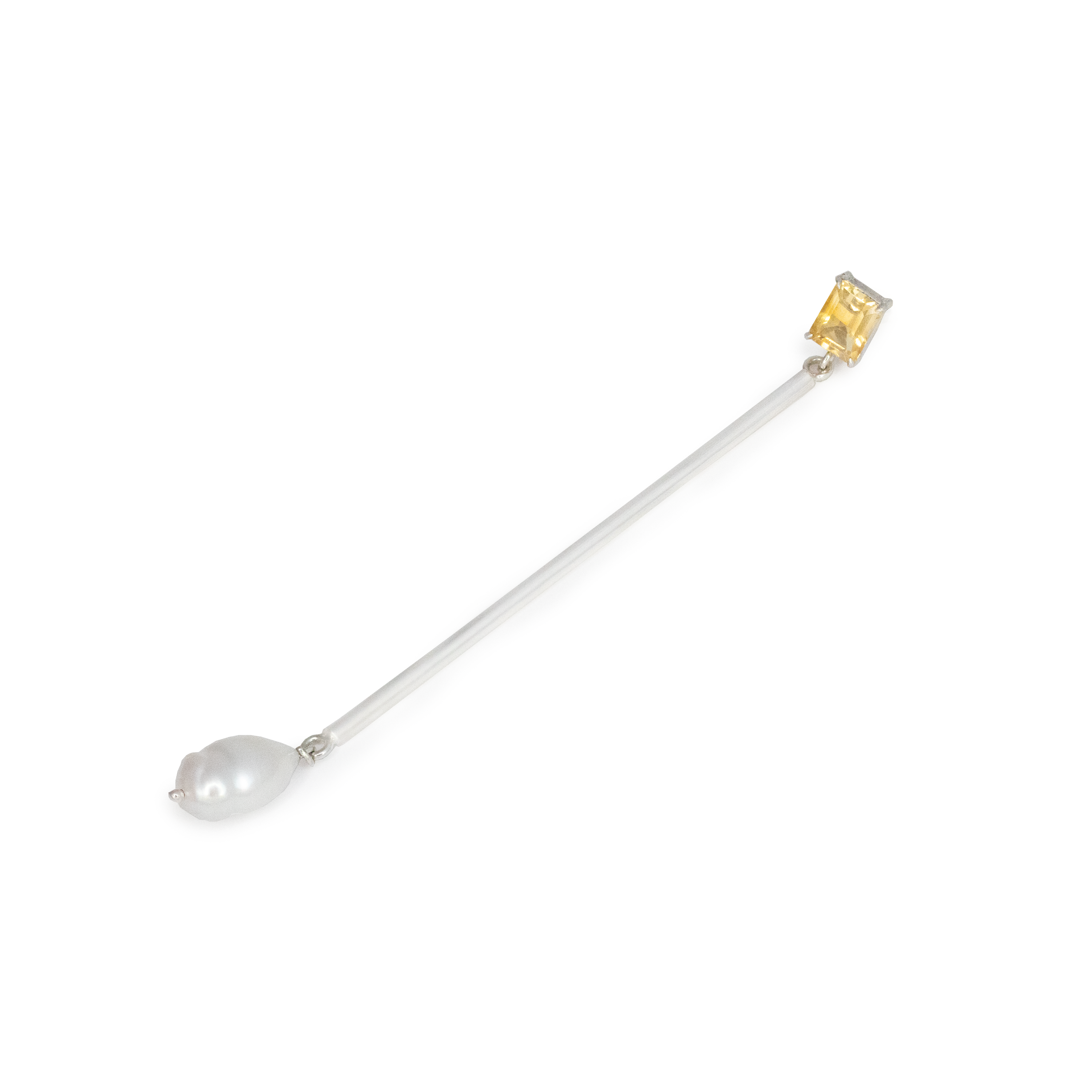 Lemon quartz bar & pearl