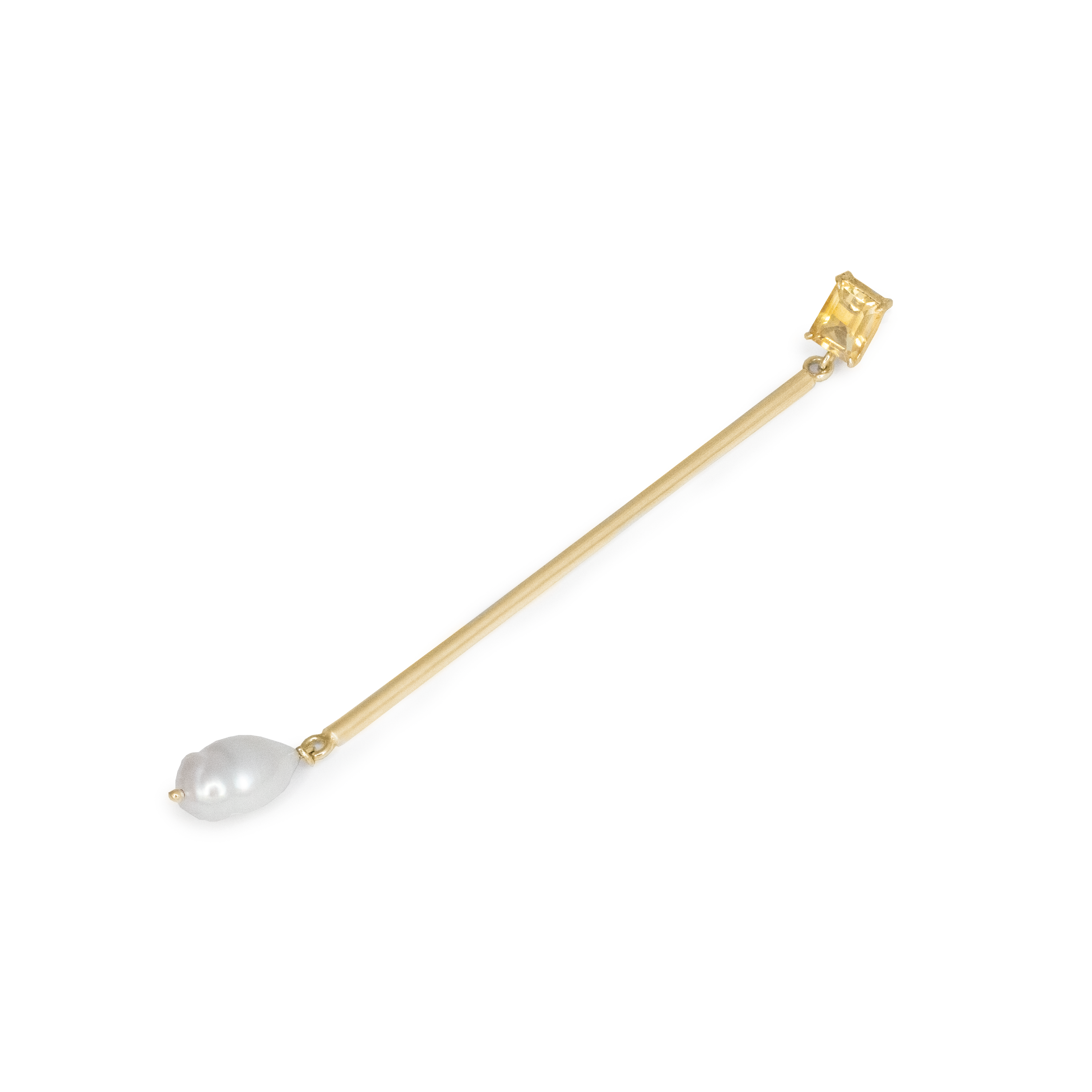 Lemon quartz bar & pearl