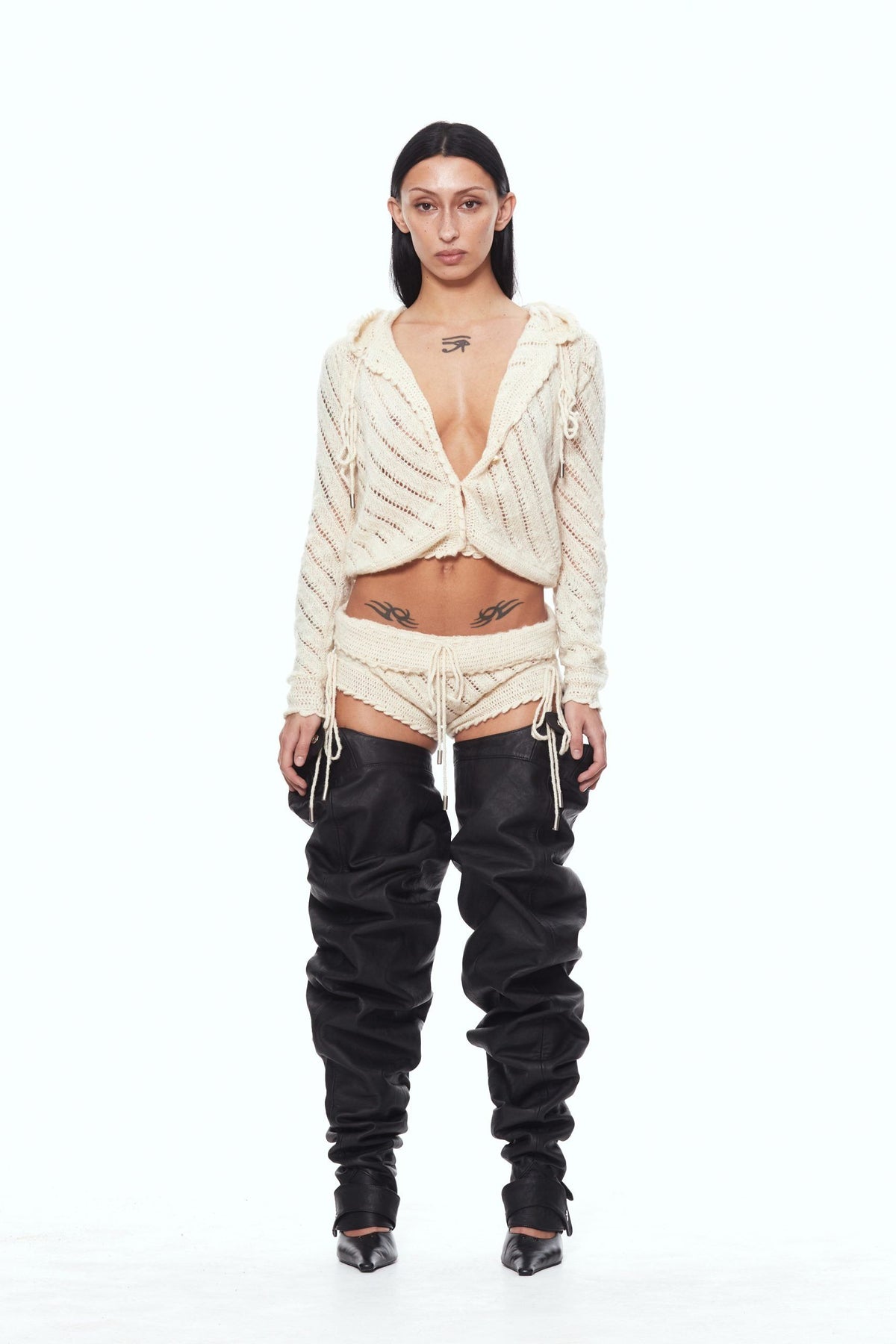 Open knit cardigan