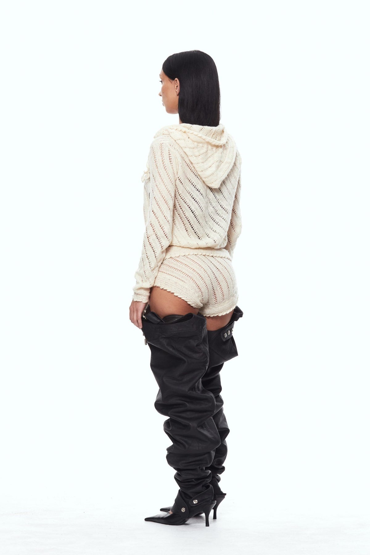 Open knit culotte