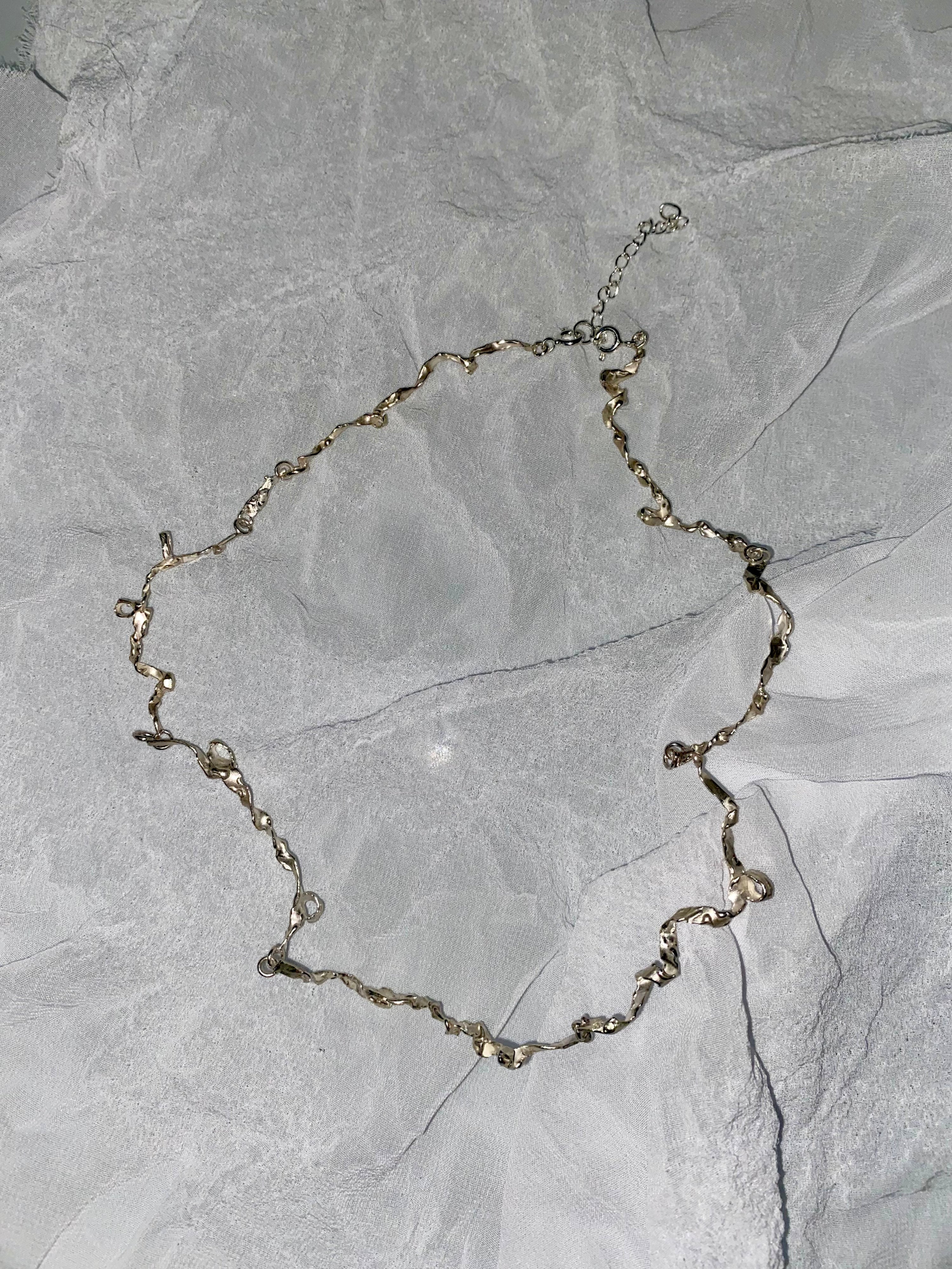 Burnt ribbon choker