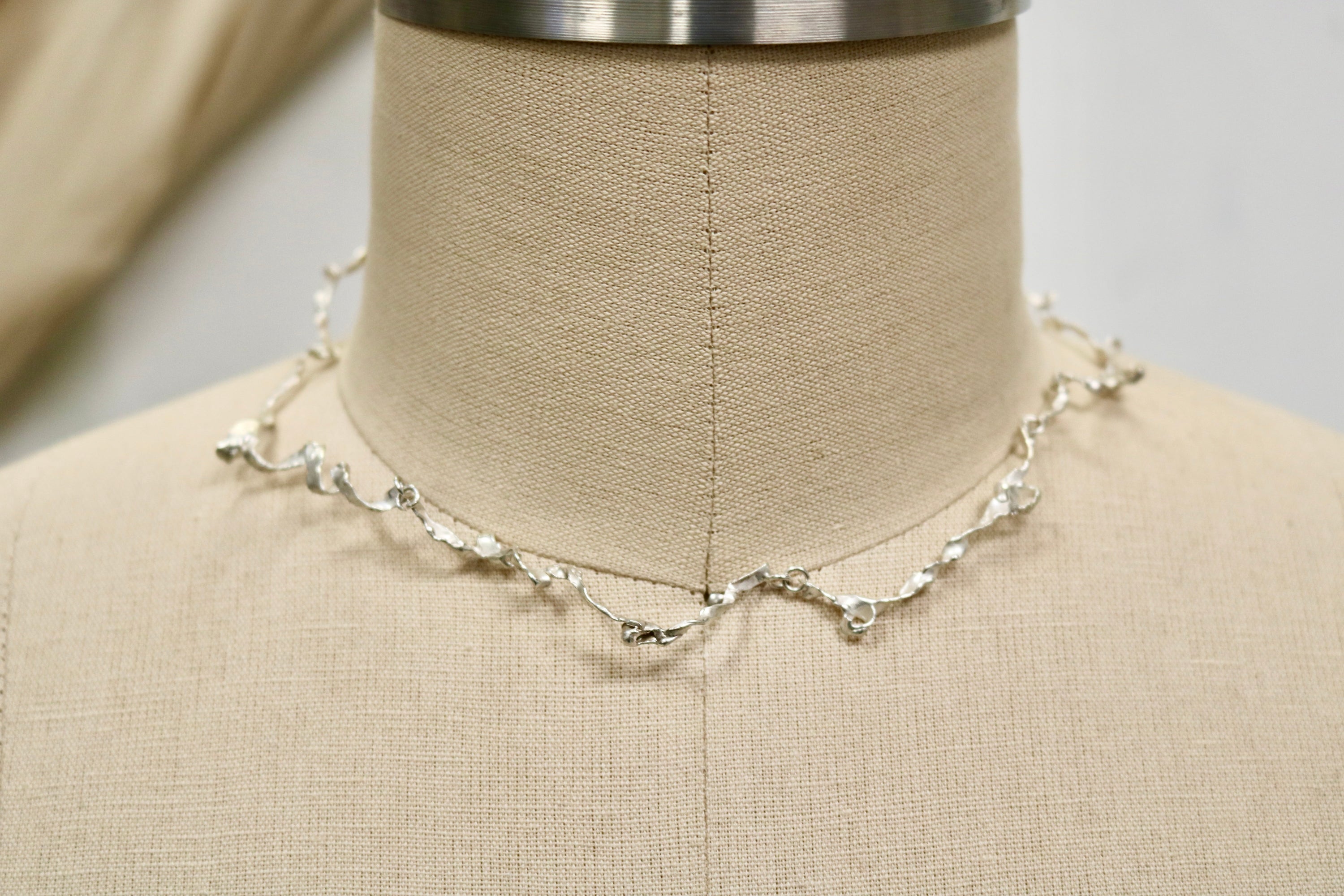 Burnt ribbon choker