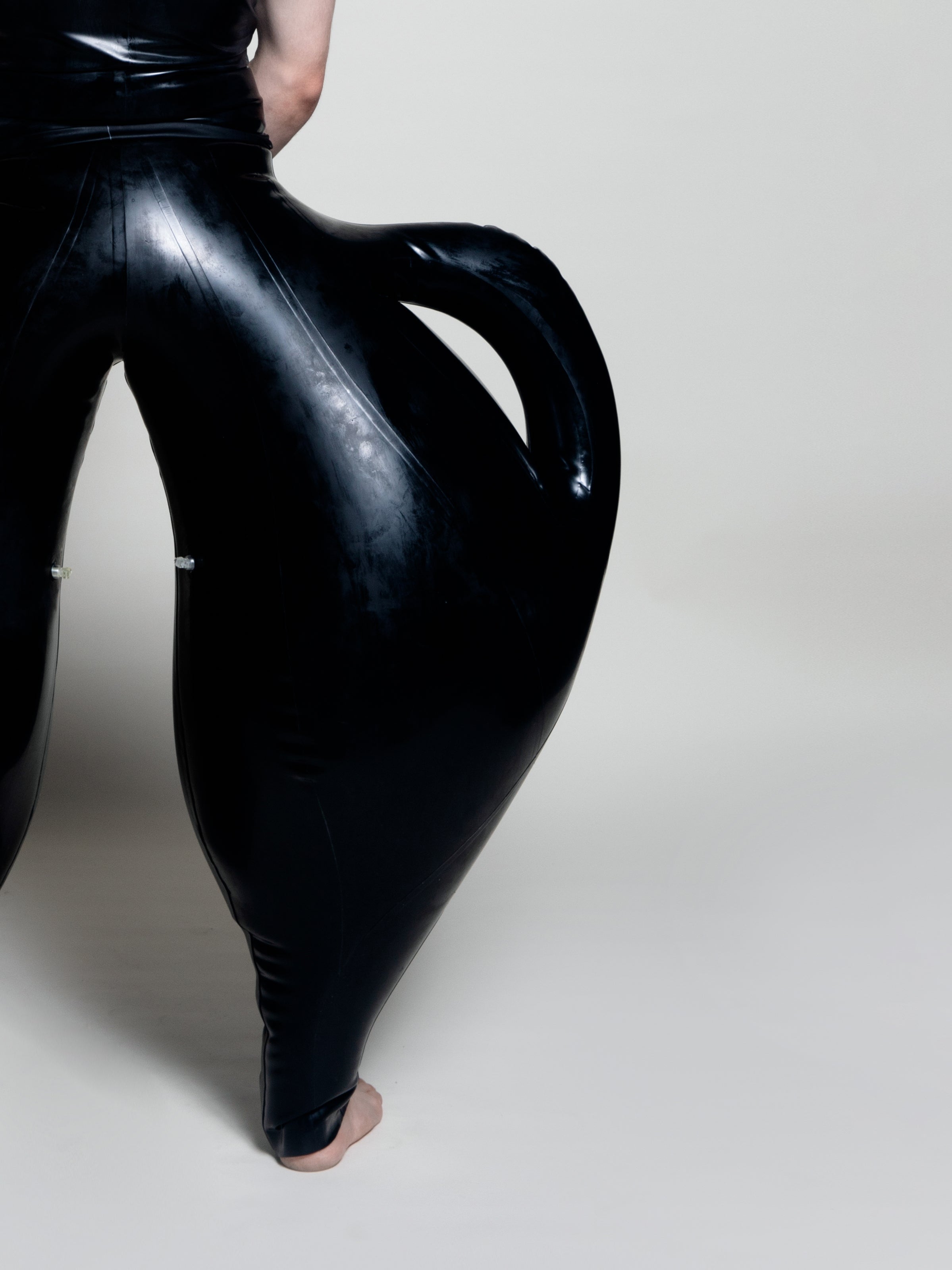 Black double handled inflatable trousers | harri exclusive