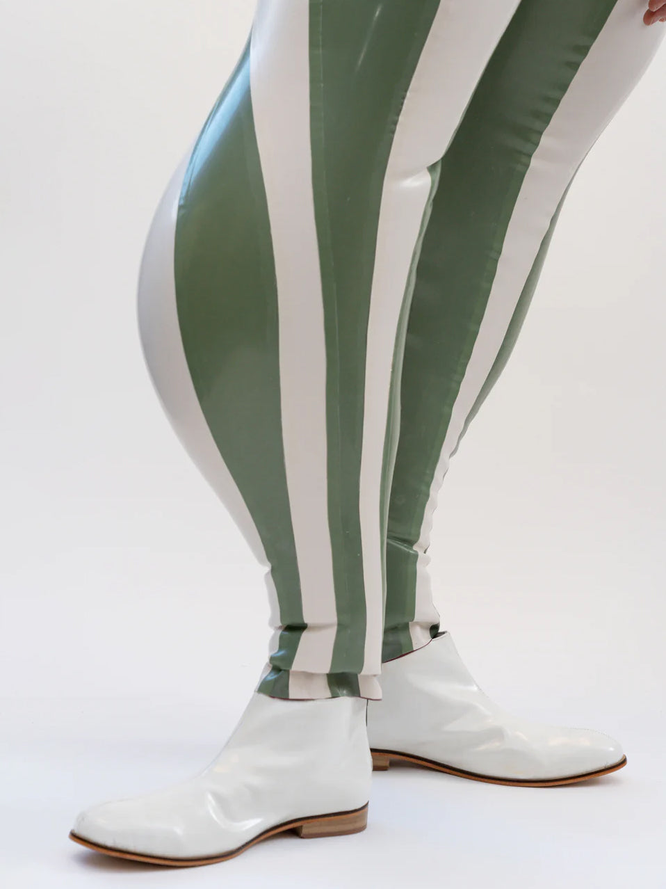 Striped swirl inflatable trousers | harri exclusive