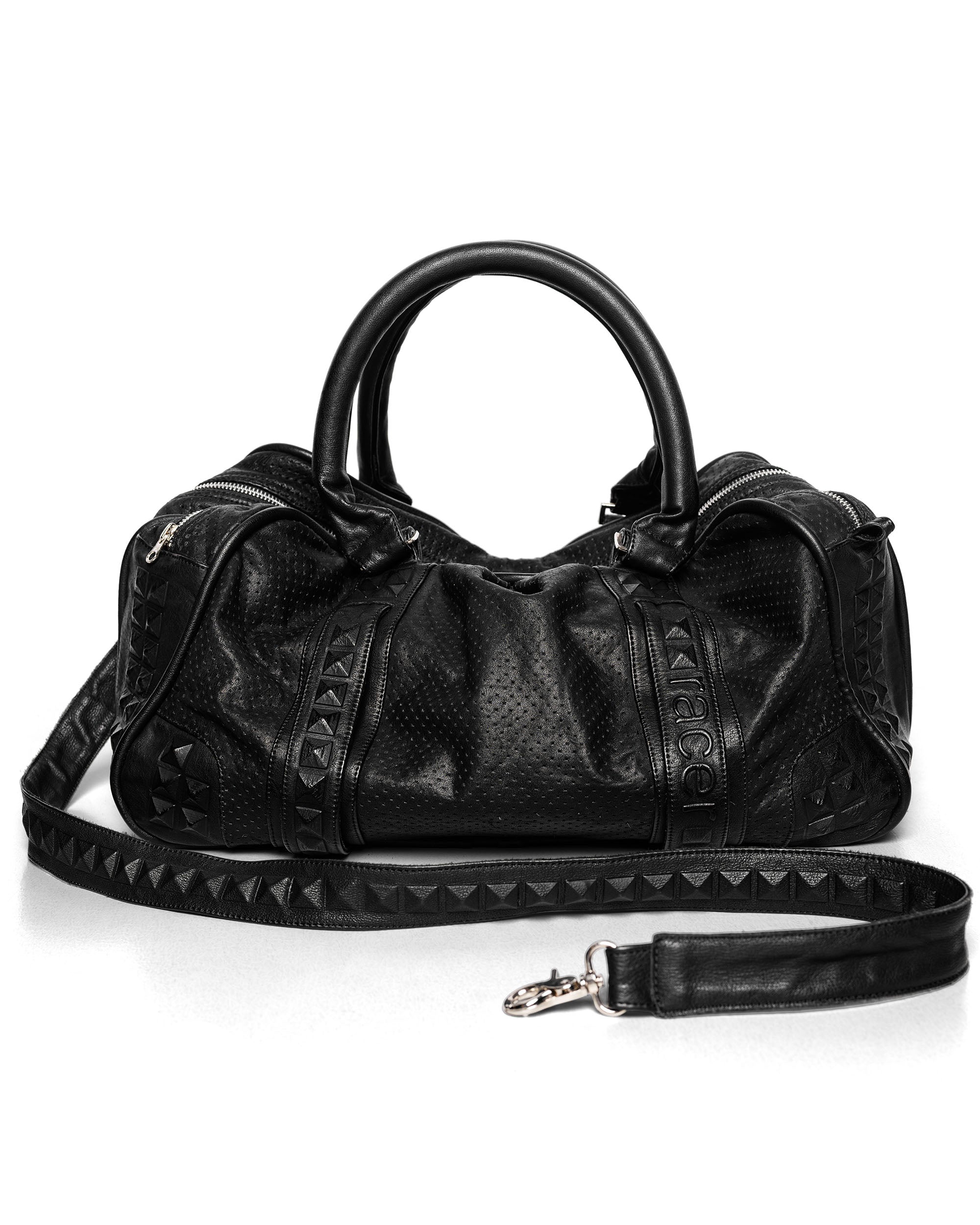 Embossed leather bag
