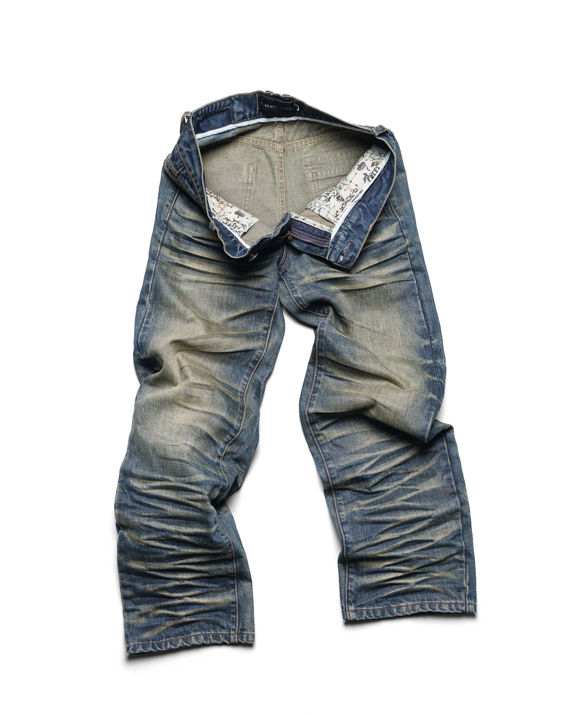 Dark stacked denim
