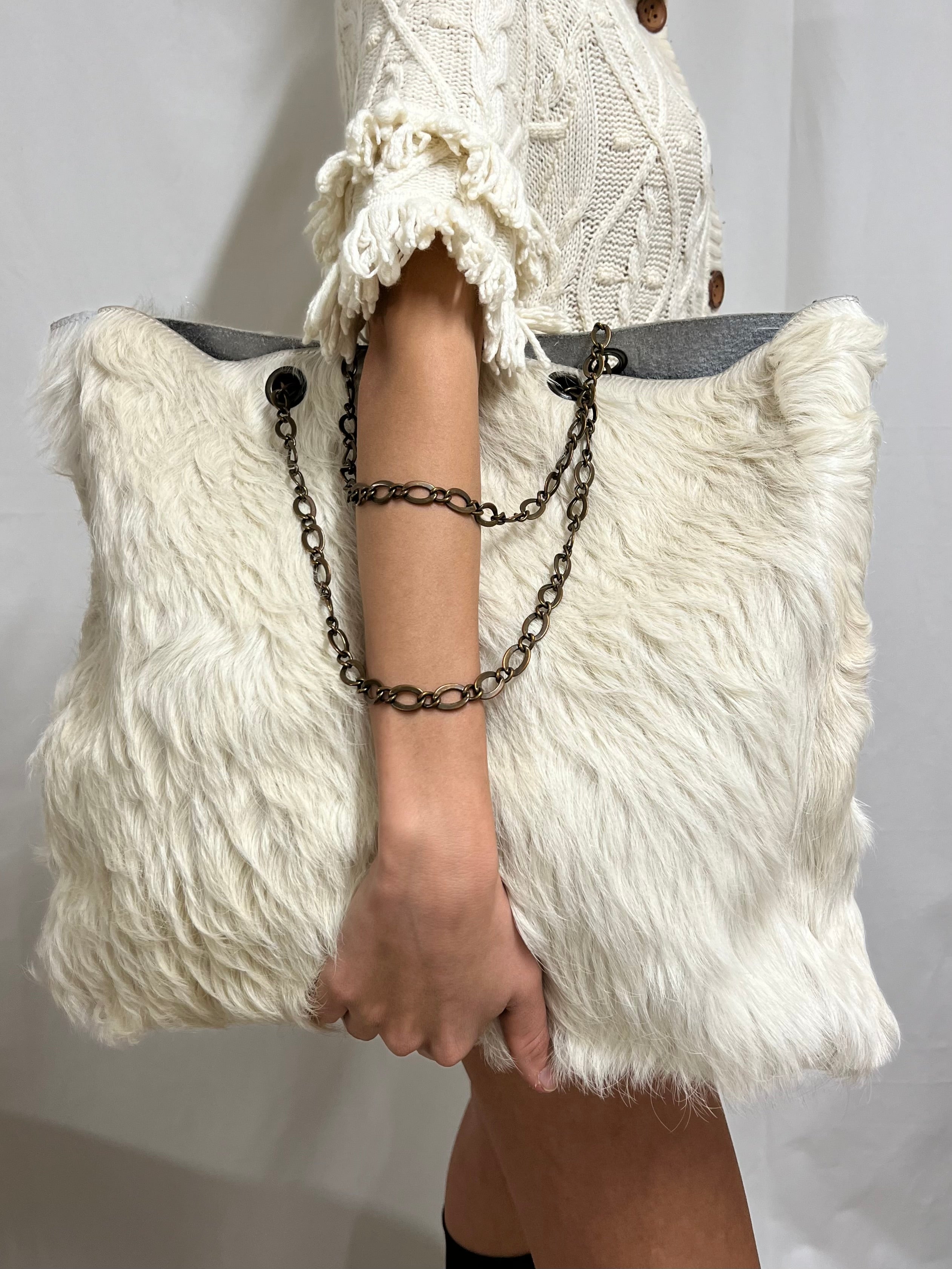 Goat fur bag