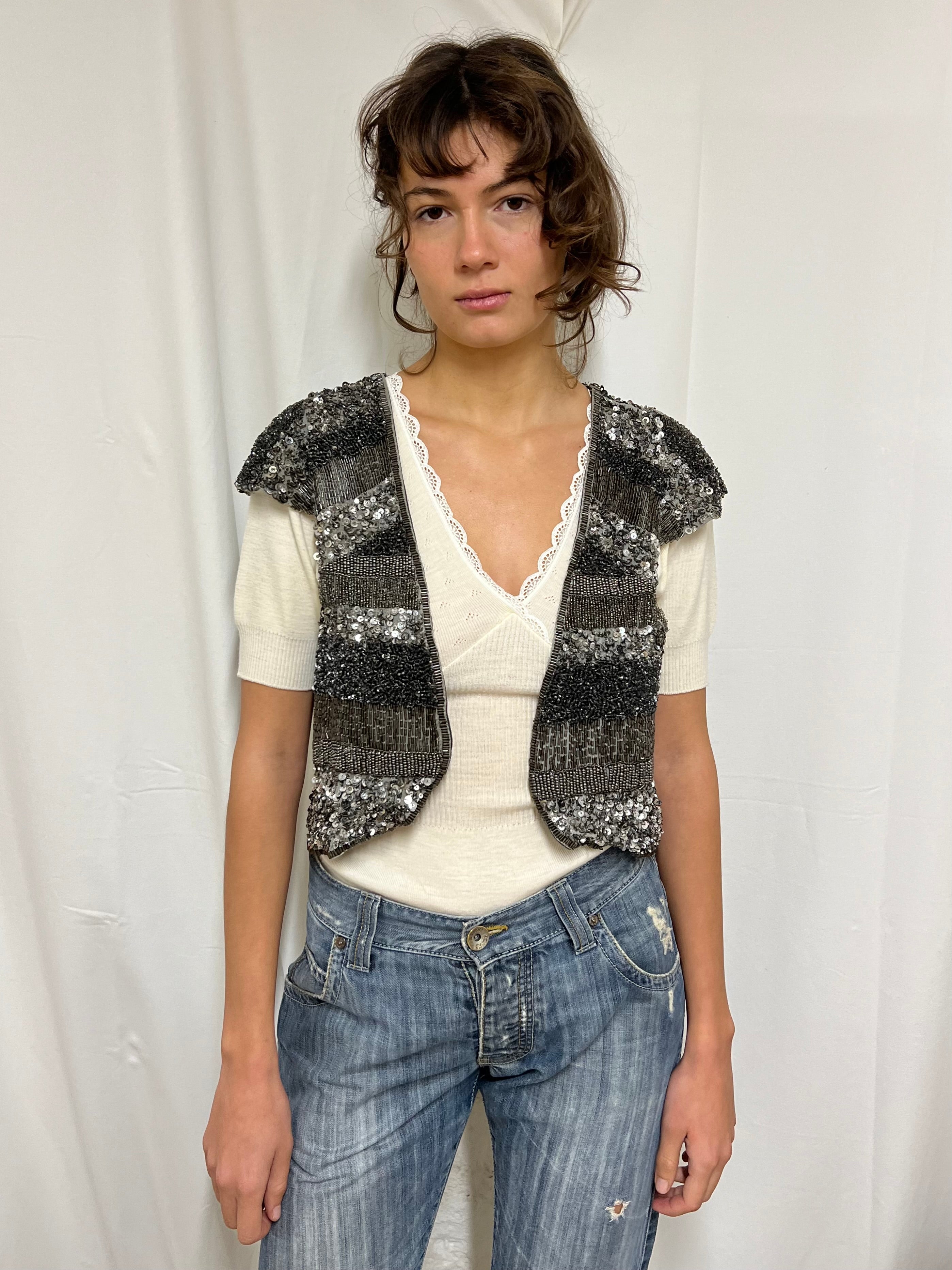 Sequin vest