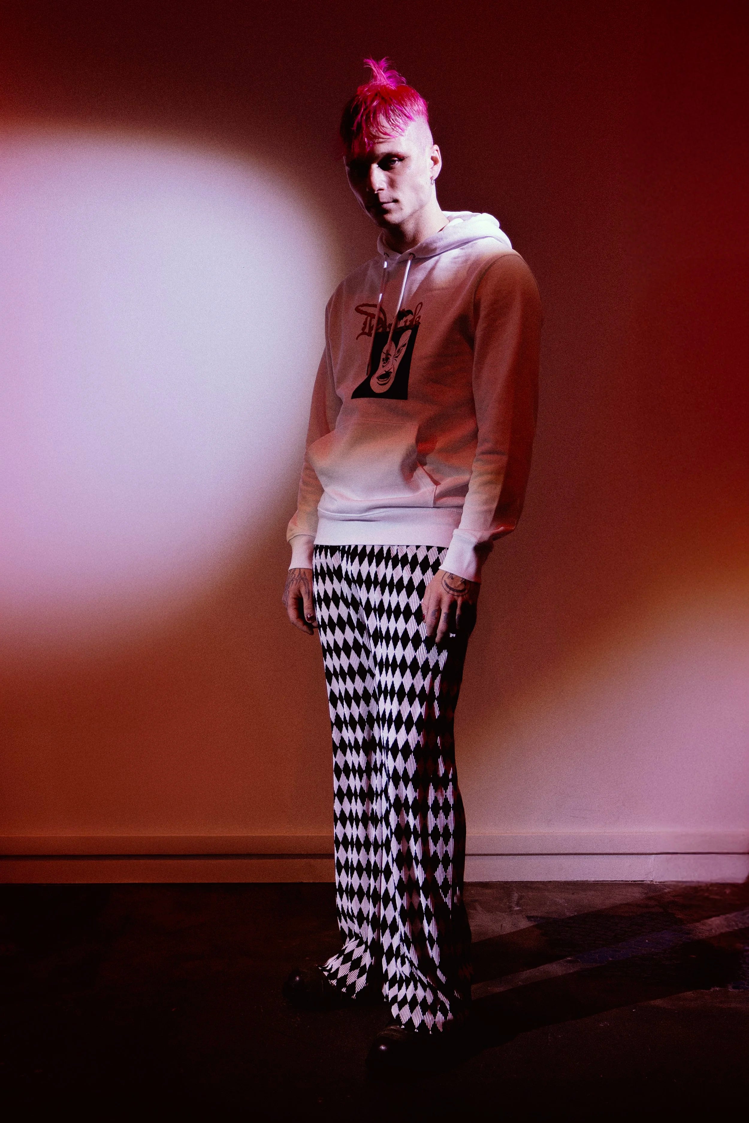 Pantalon losange n&b