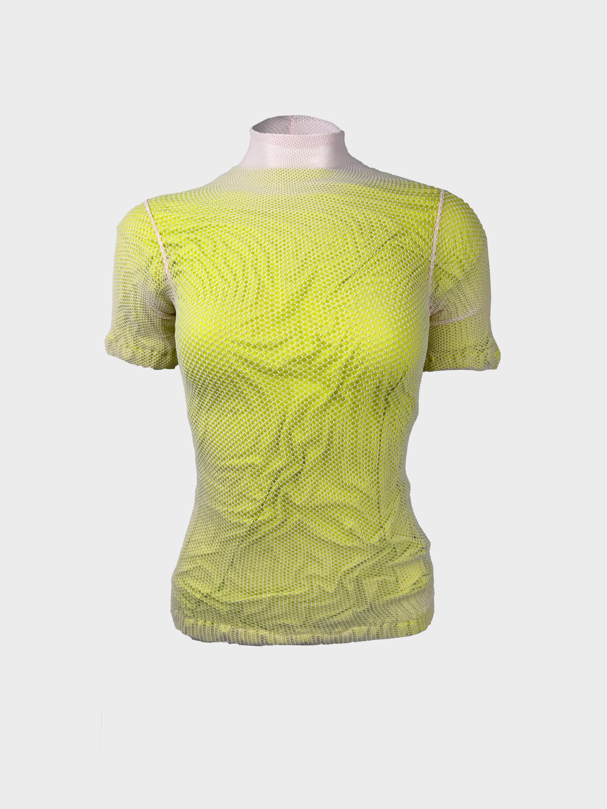 Fishnet overlay tee