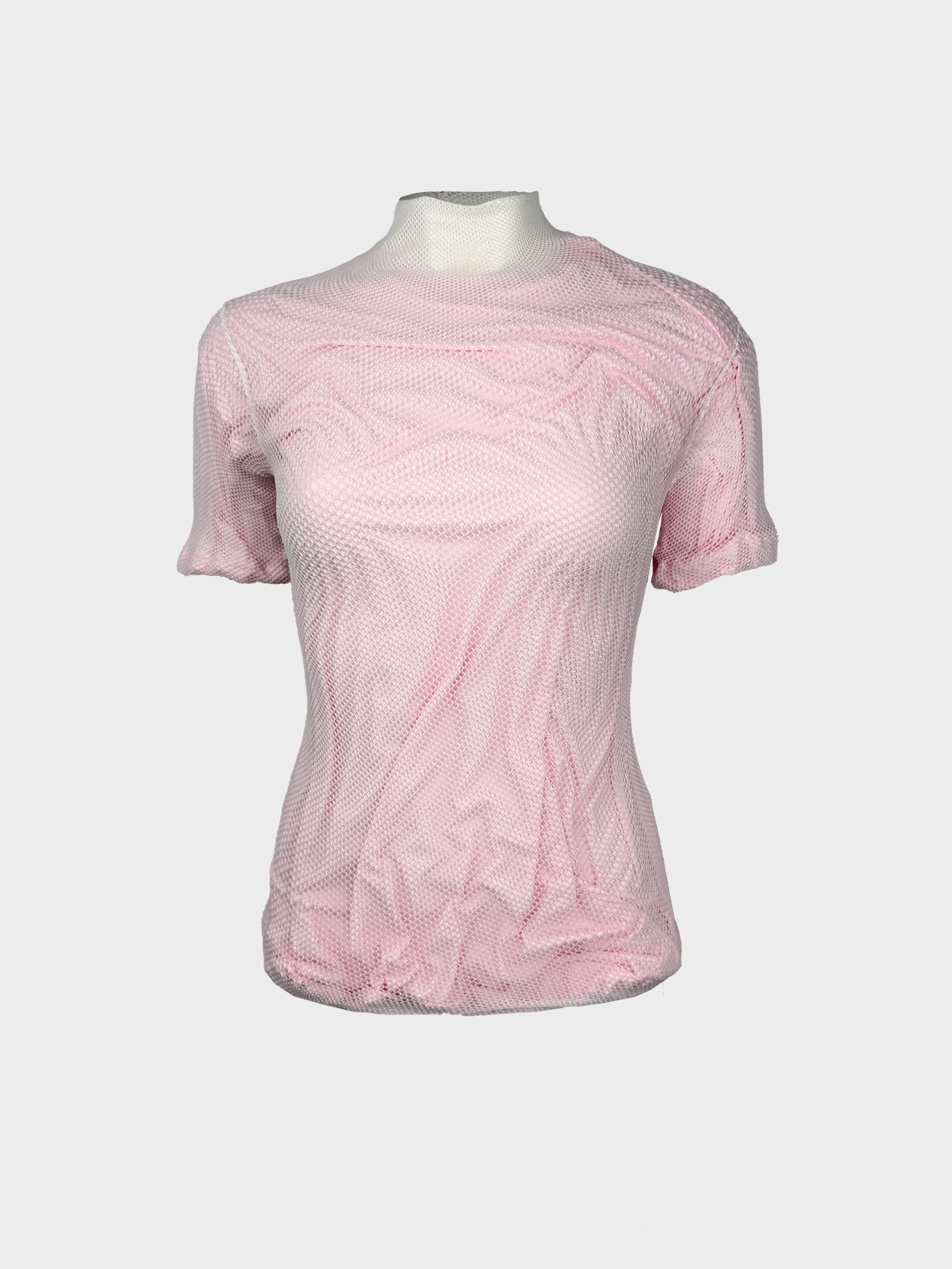 Fishnet overlay tee