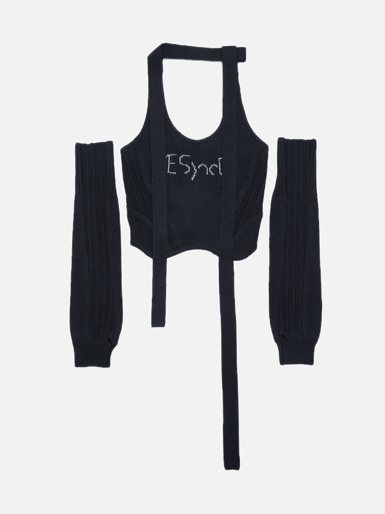Knit sleeveless w/ arm warmers