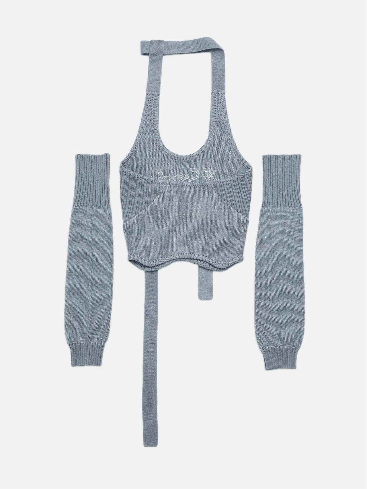 Knit sleeveless w/ arm warmers