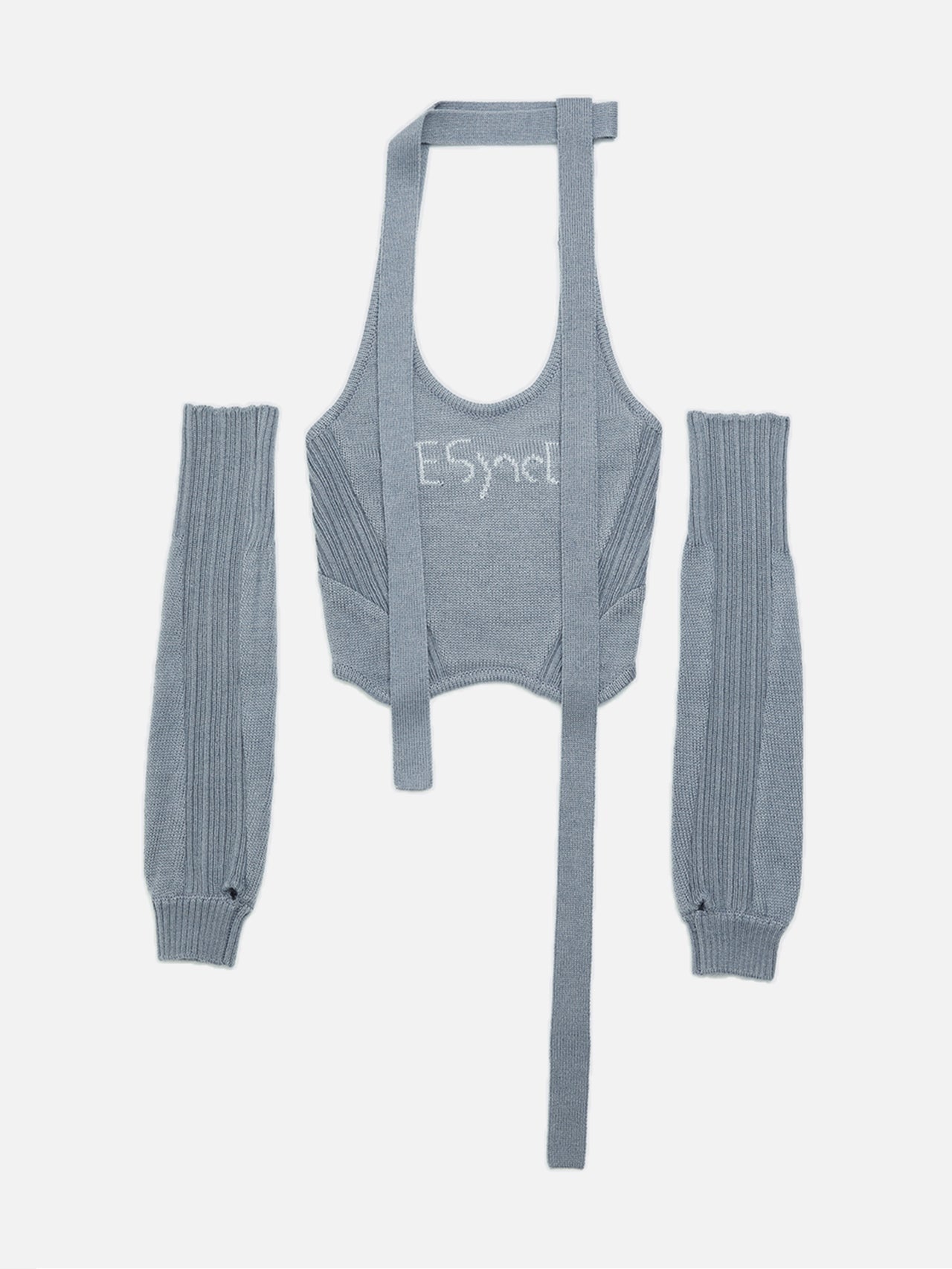 Knit sleeveless w/ arm warmers