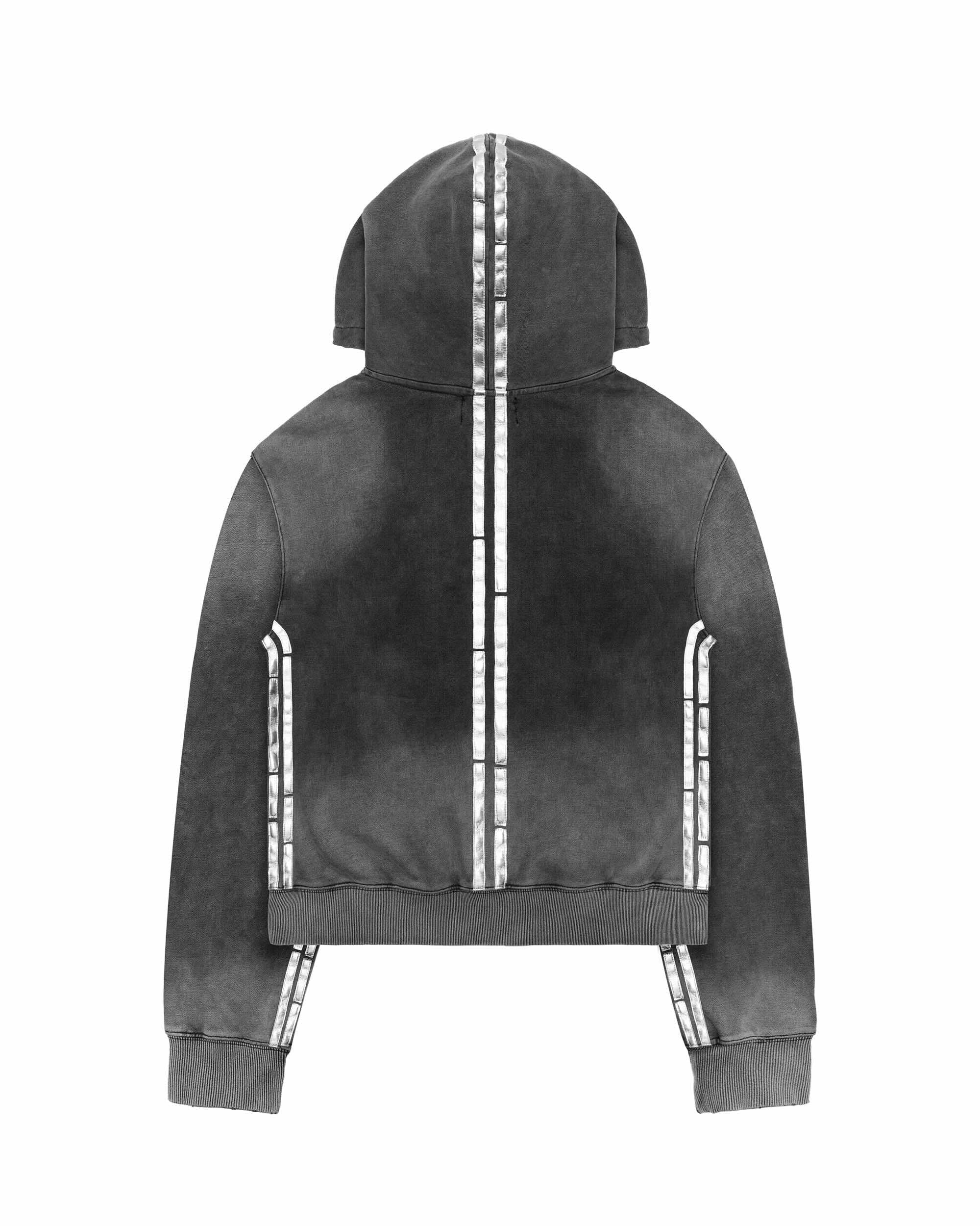 Faded silver track hoodie