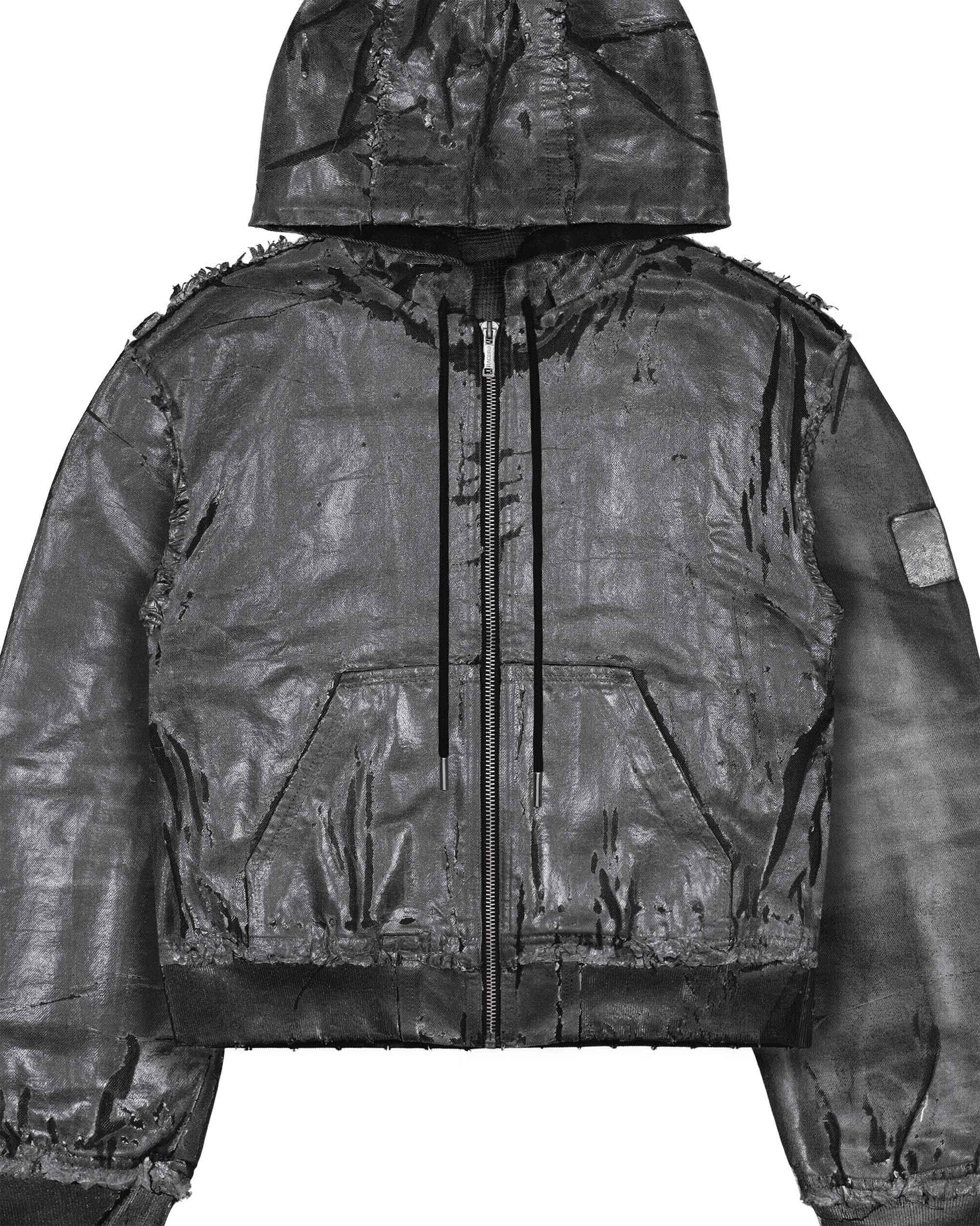Black waxed bomber