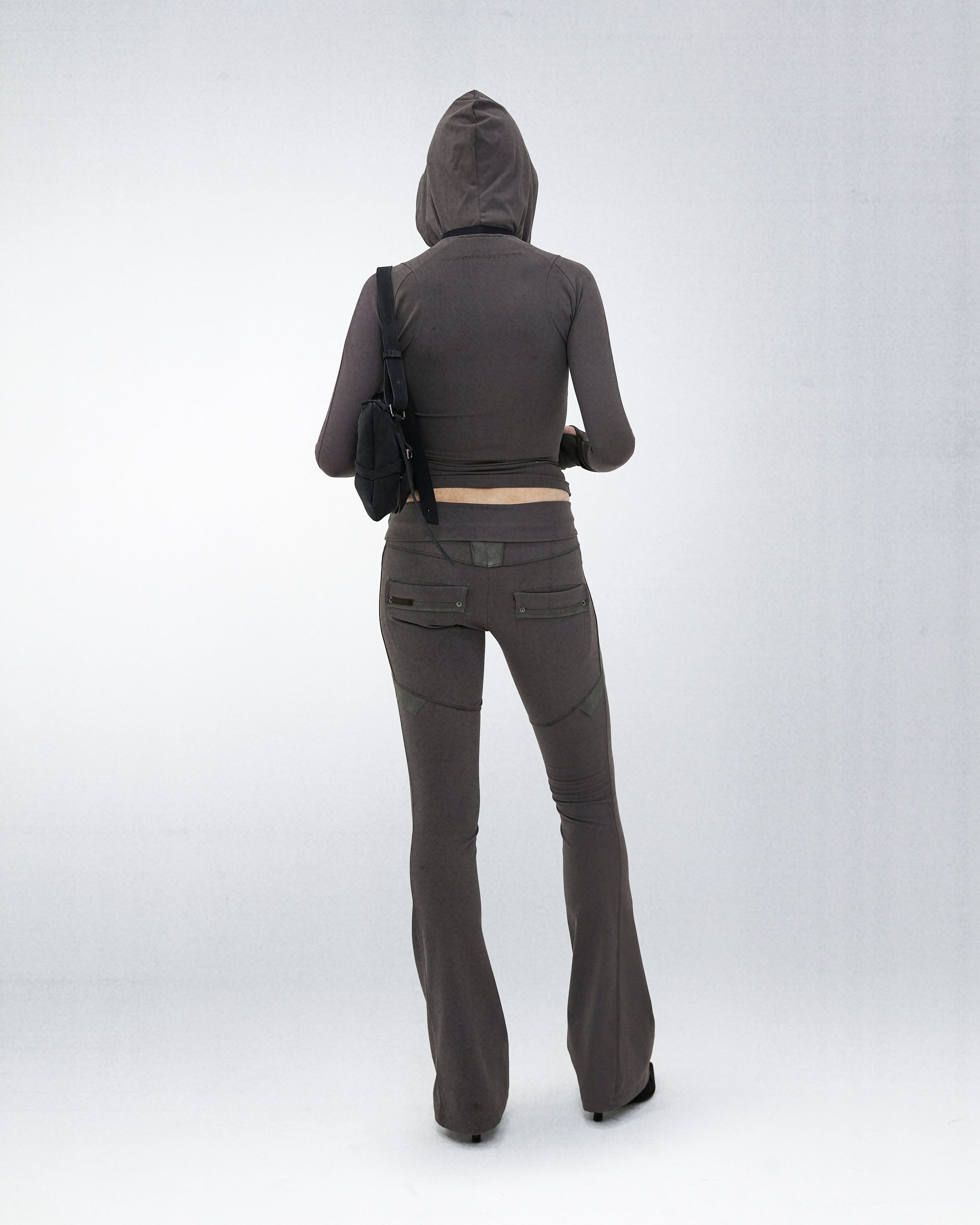 Hooded zip top