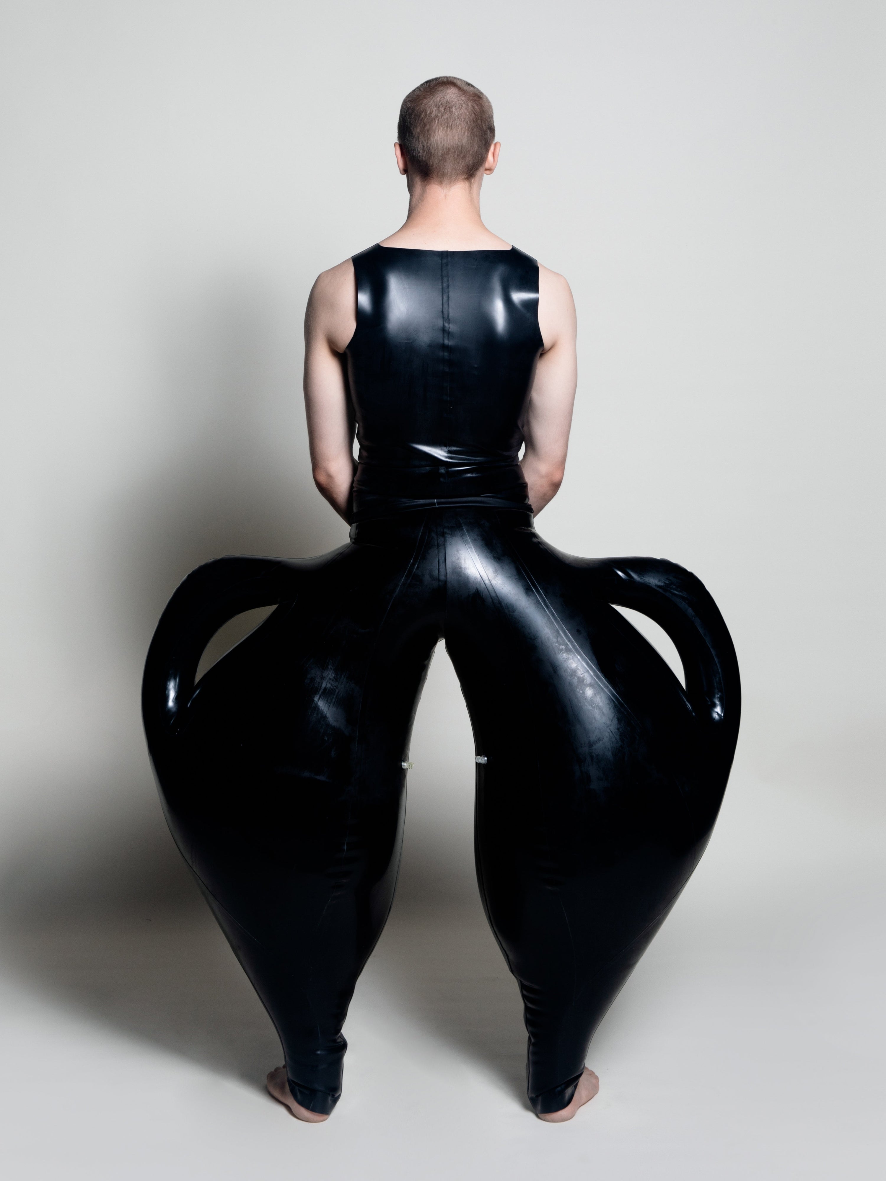 Black double handled inflatable trousers | harri exclusive