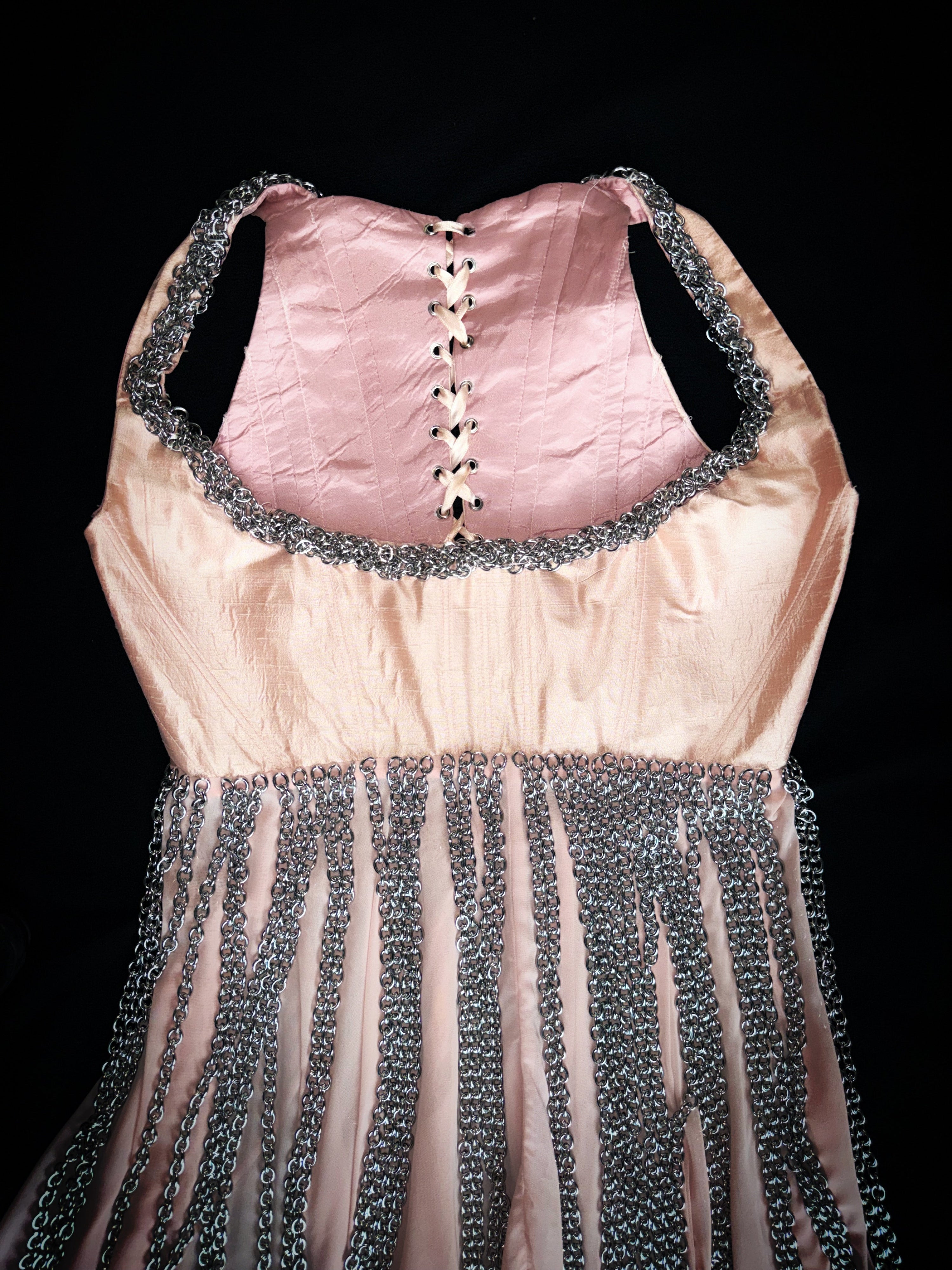 Silk corset babydoll dress