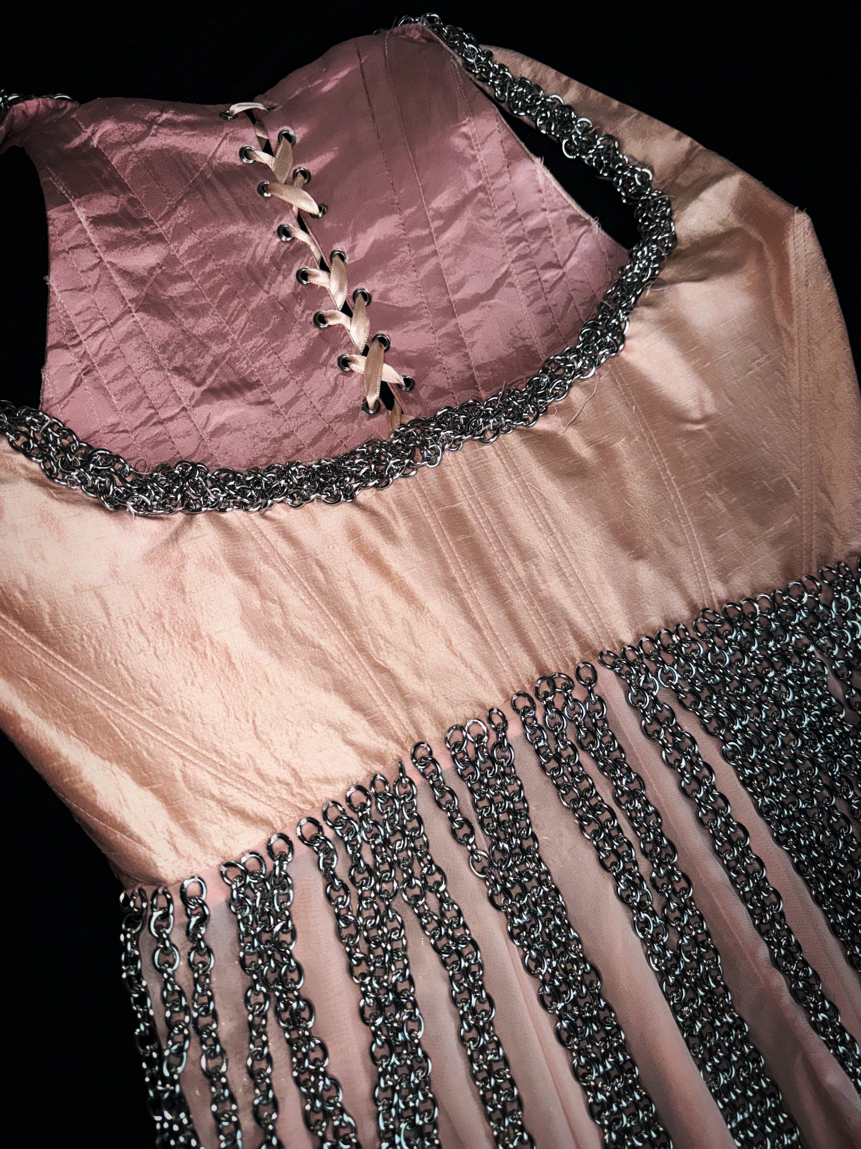 Silk corset babydoll dress