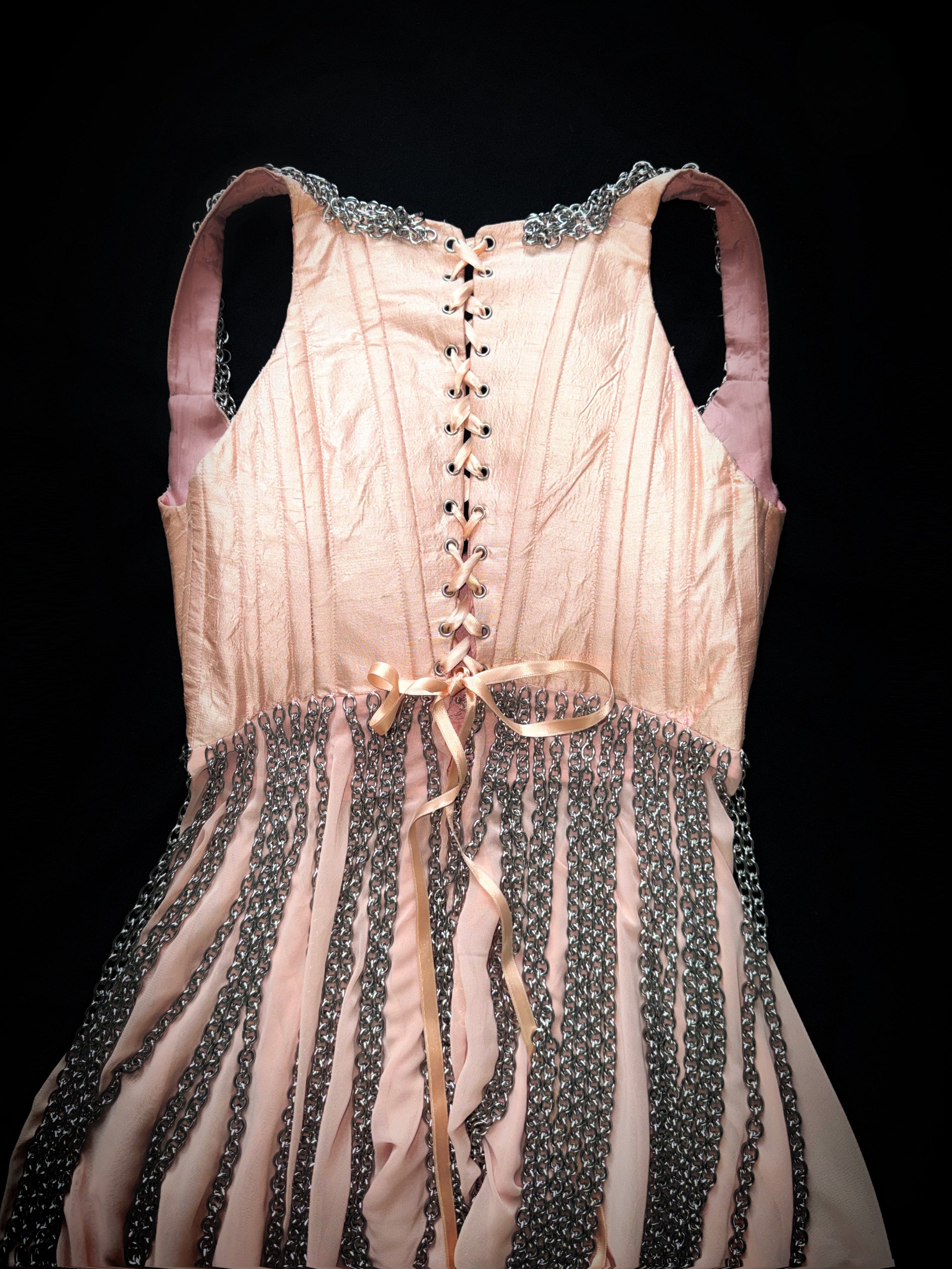 Silk corset babydoll dress