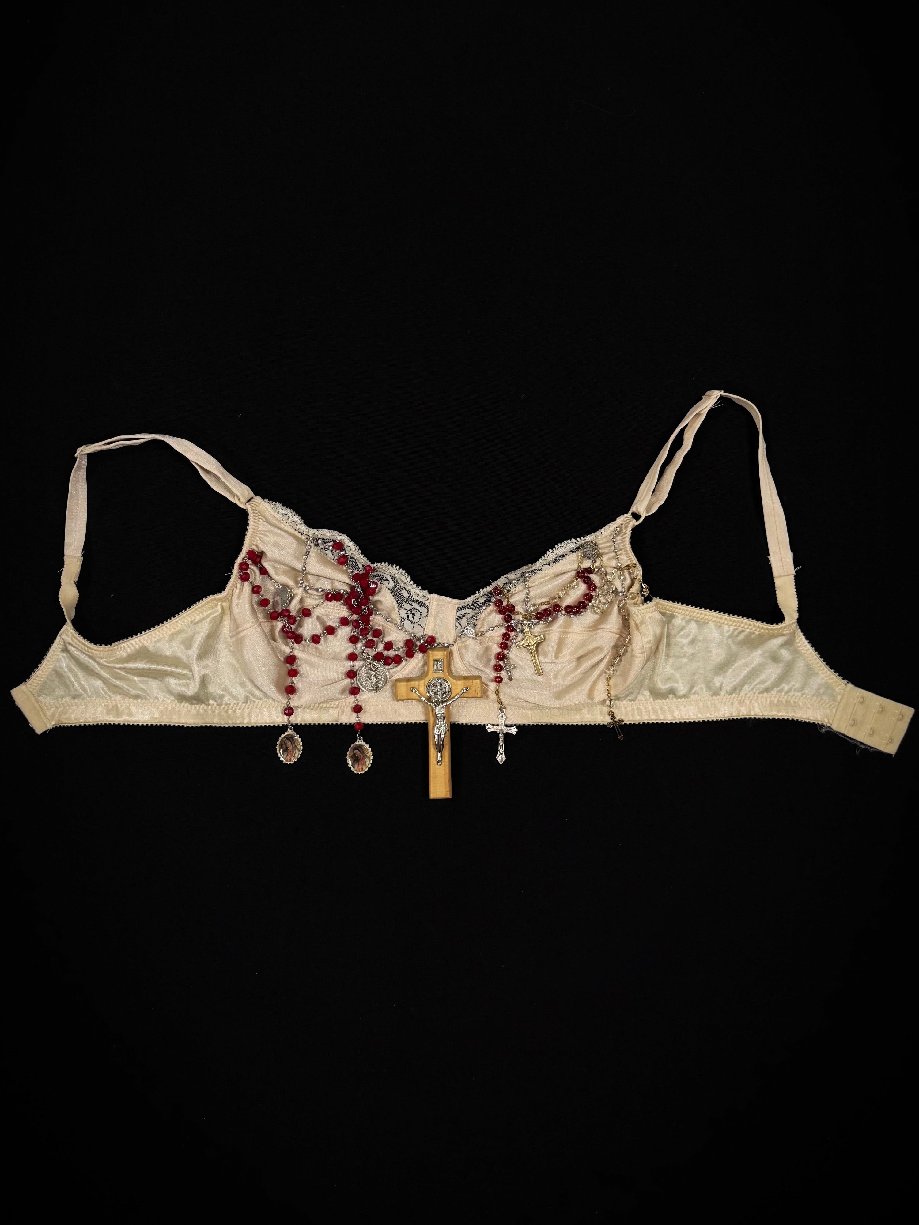 Vintage crucifix bra