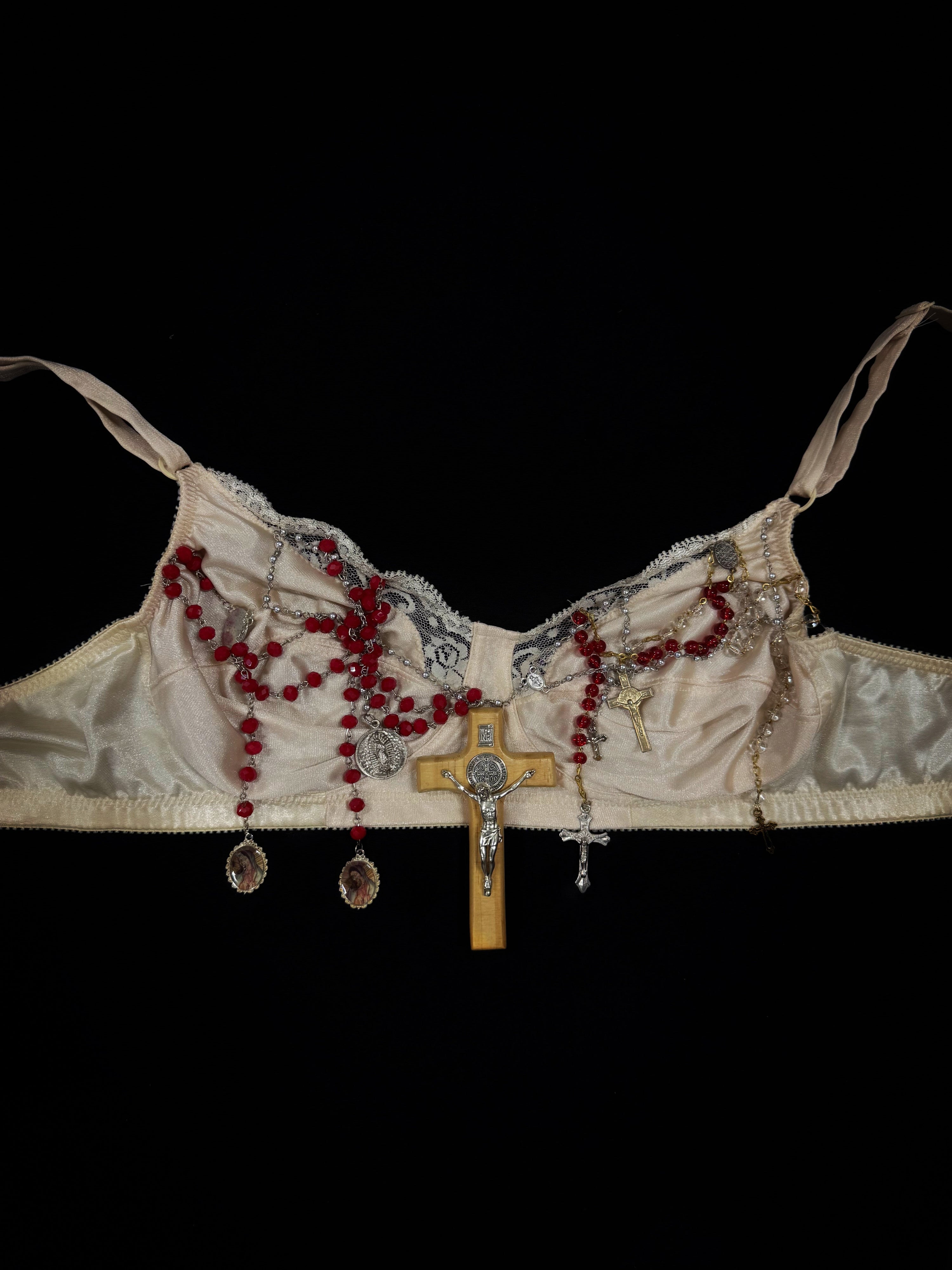 Vintage crucifix bra