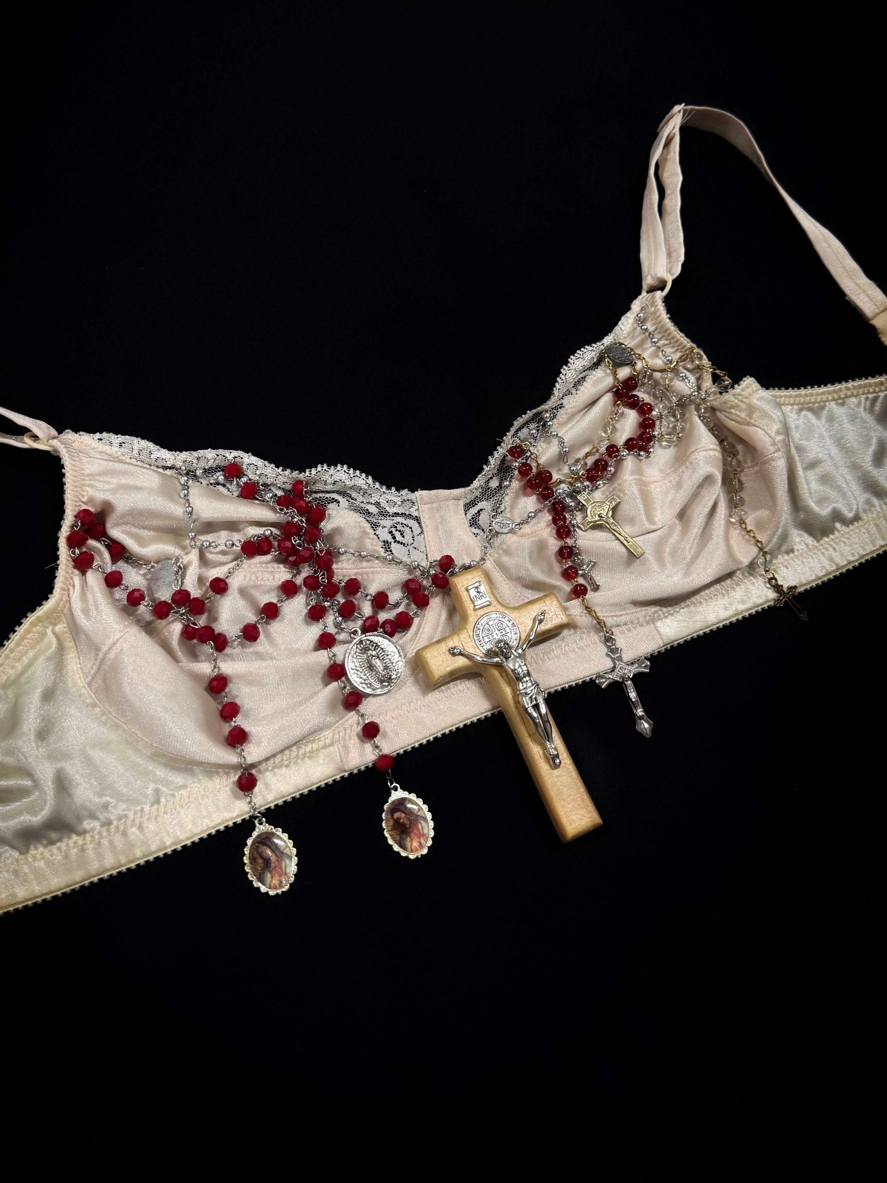 Vintage crucifix bra