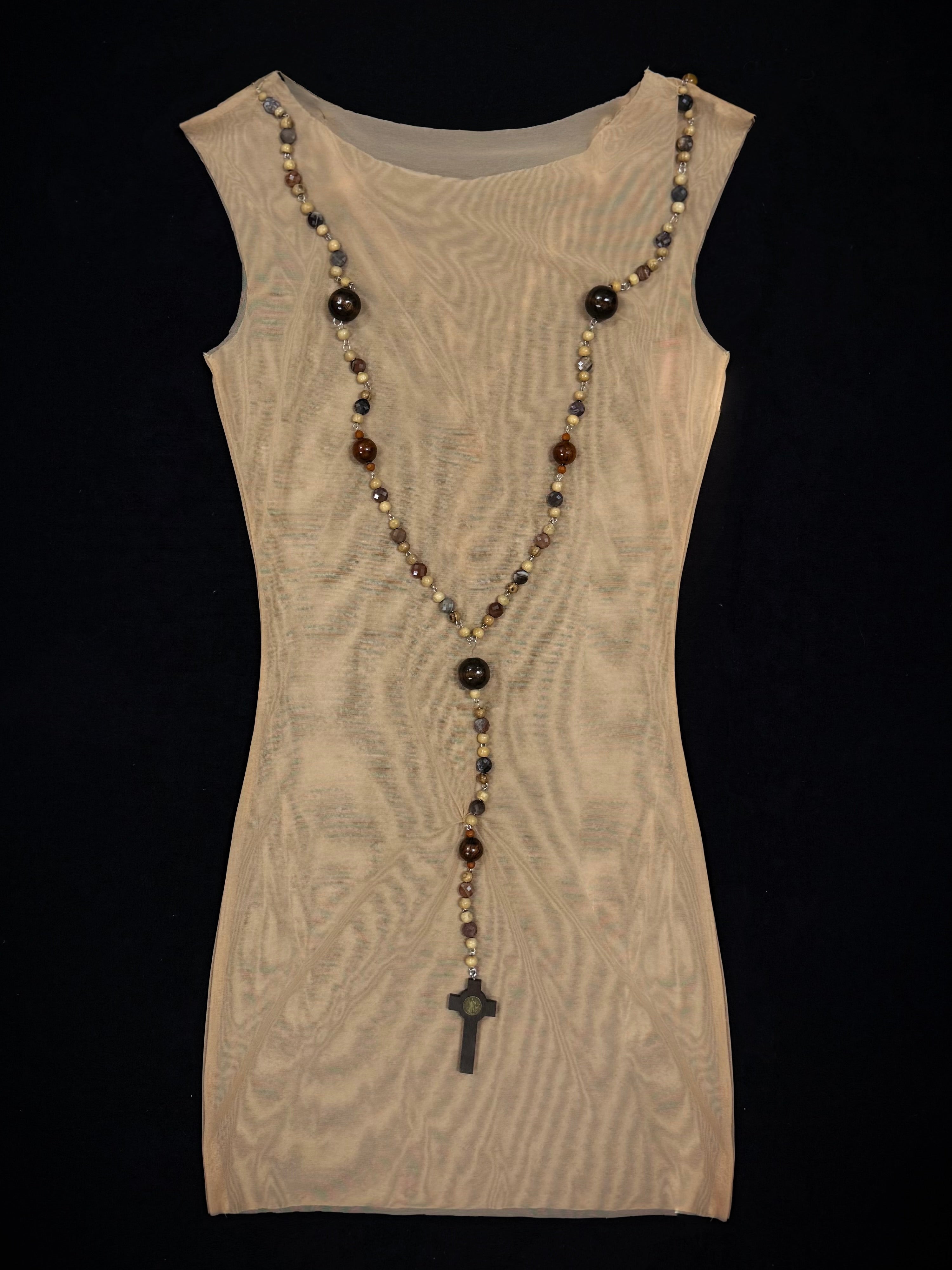 Rosary mesh dress