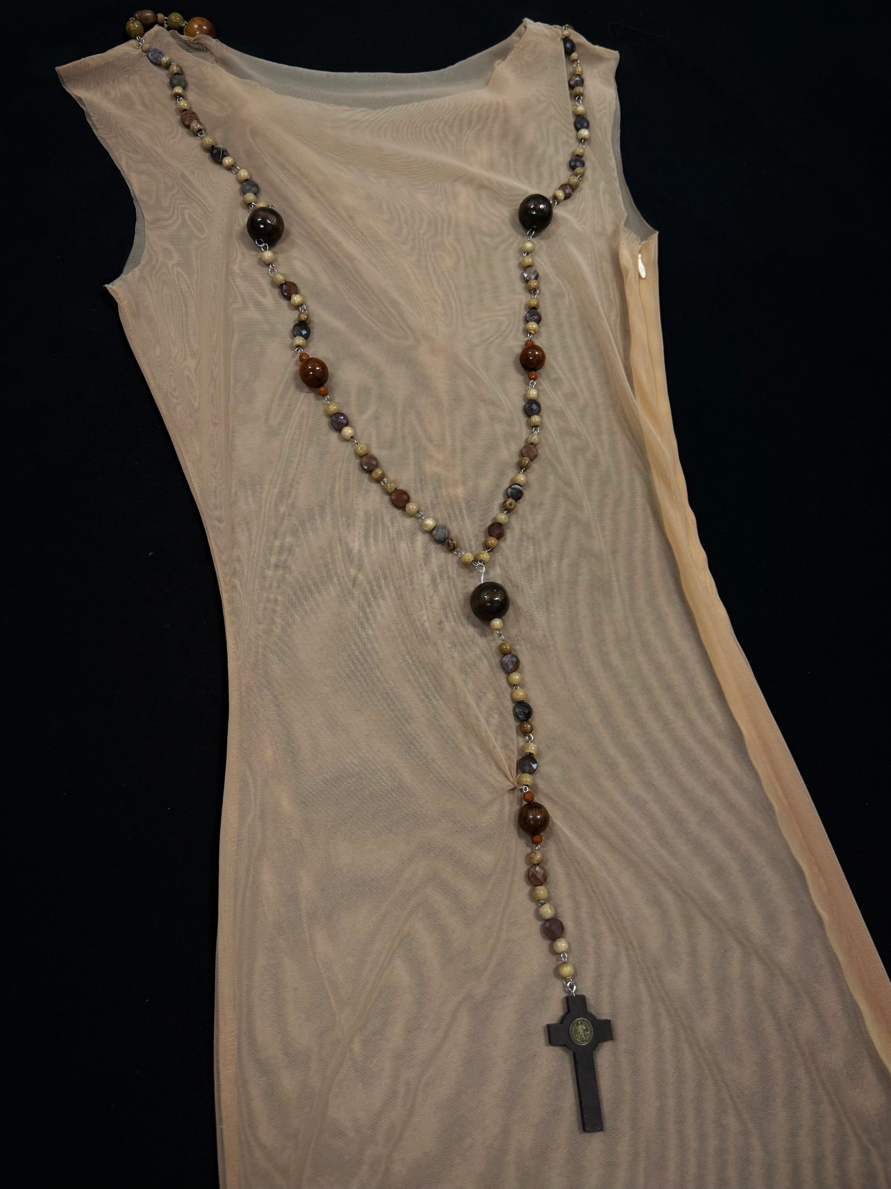 Rosary mesh dress