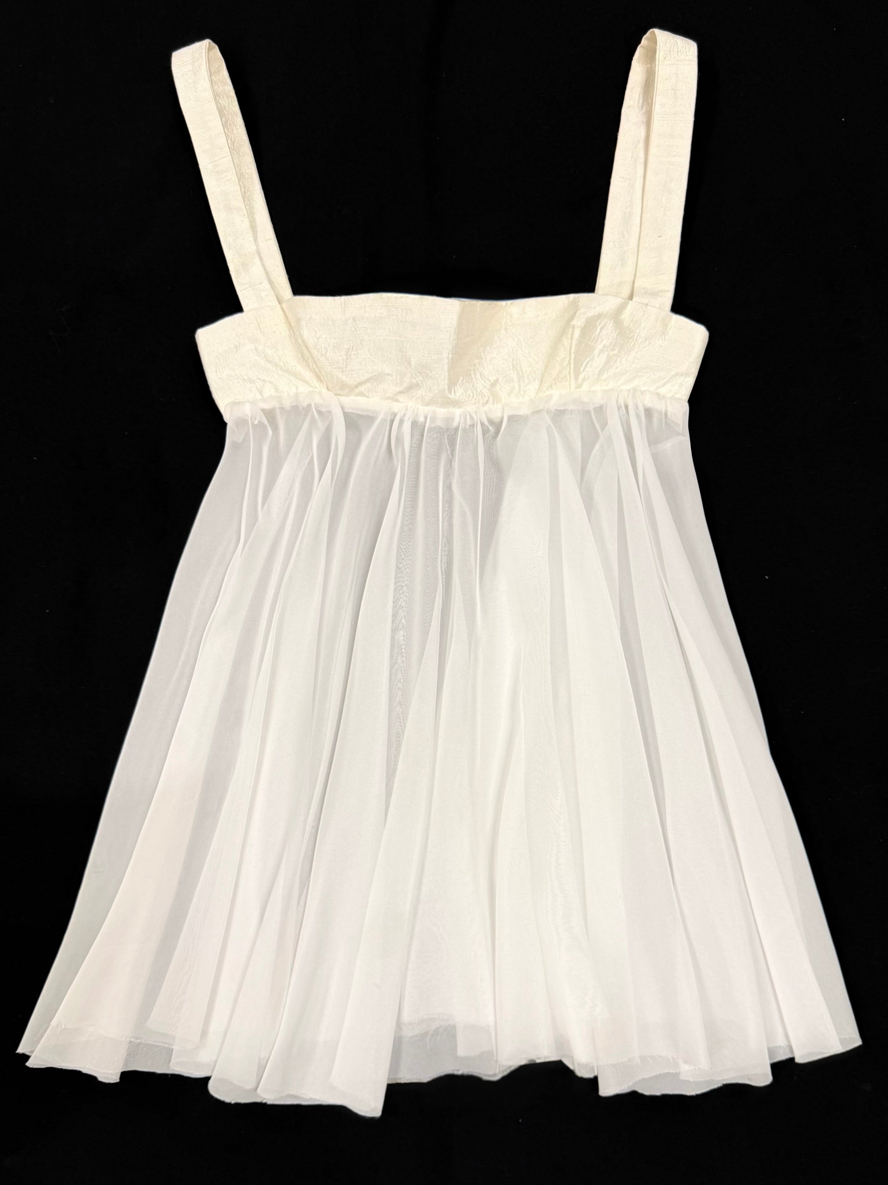 Sheer silk babydoll