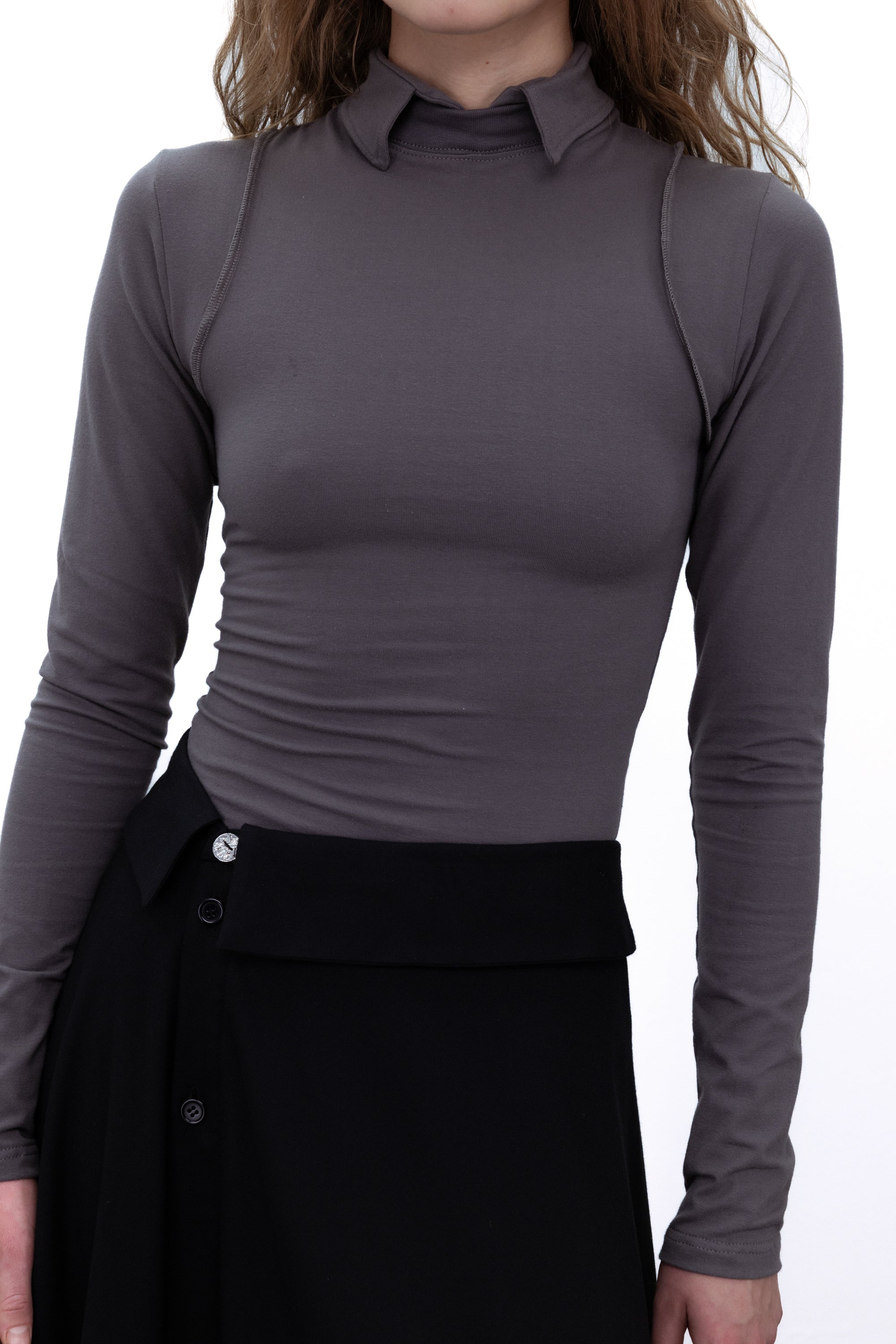 Fitted longsleeve grey
