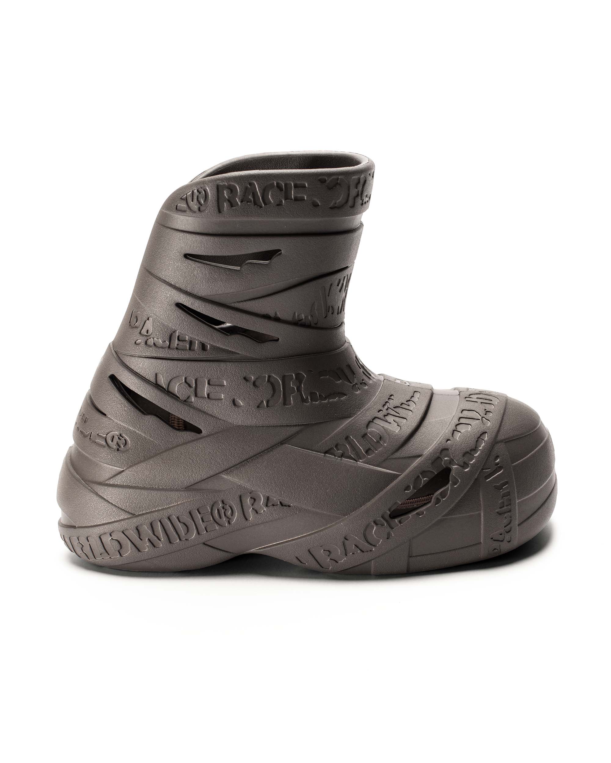 Brown foam boot