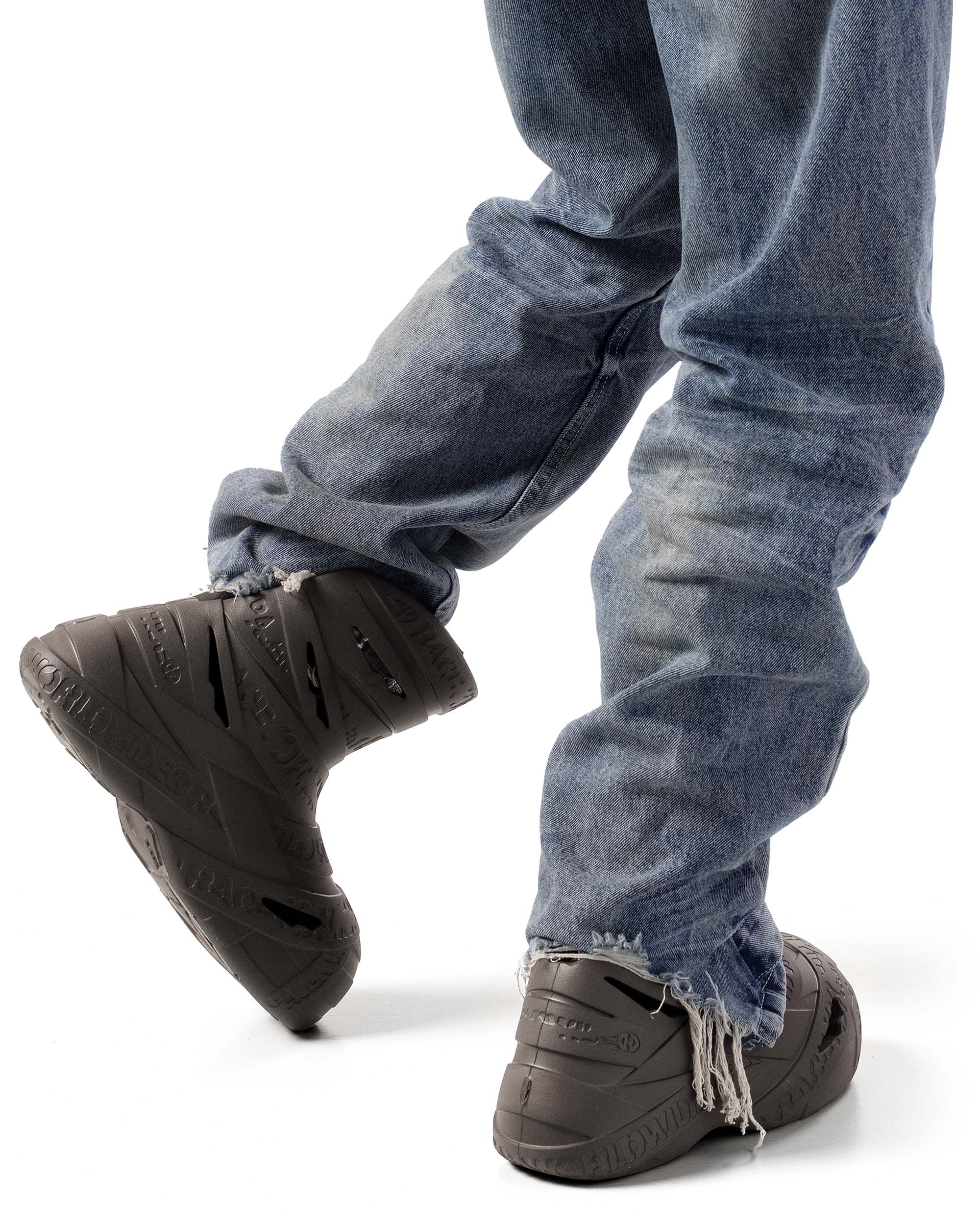 Brown foam boot
