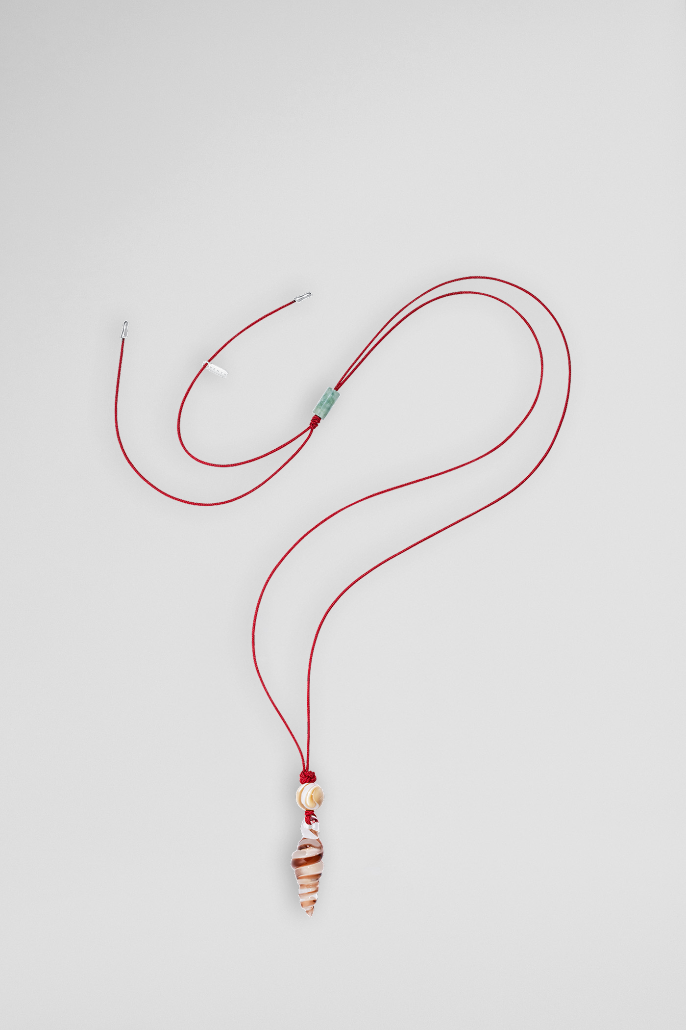 Ochre pugiliana cord pendant