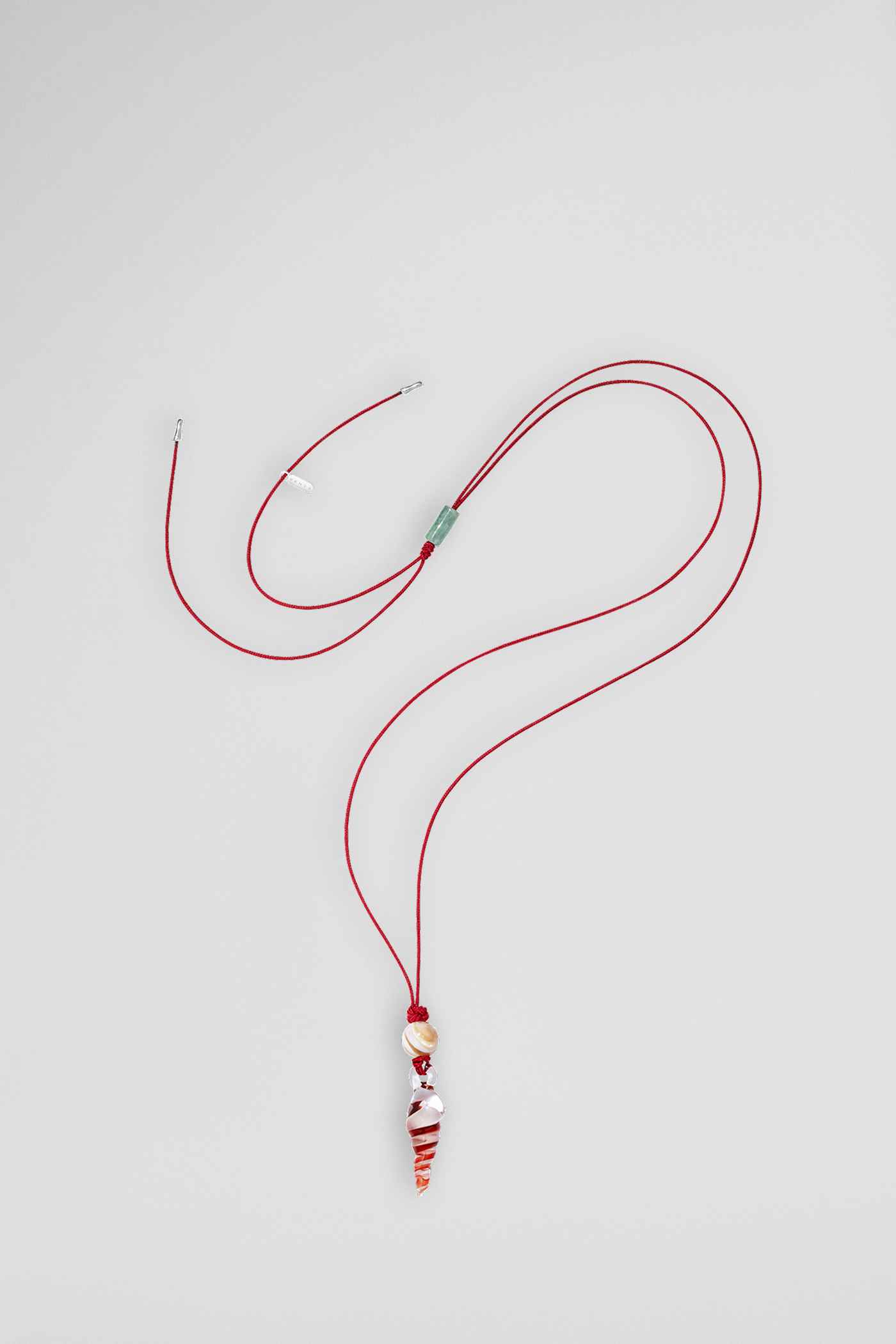 Crimson pugiliana cord pendant