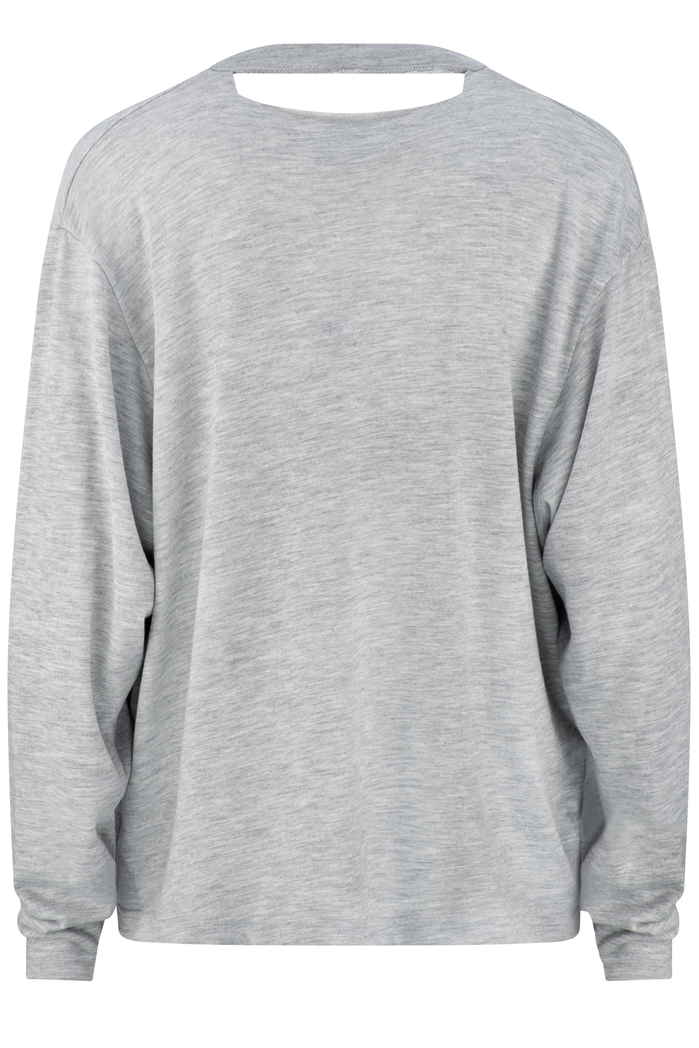 Zipper long sleeve - grey marle