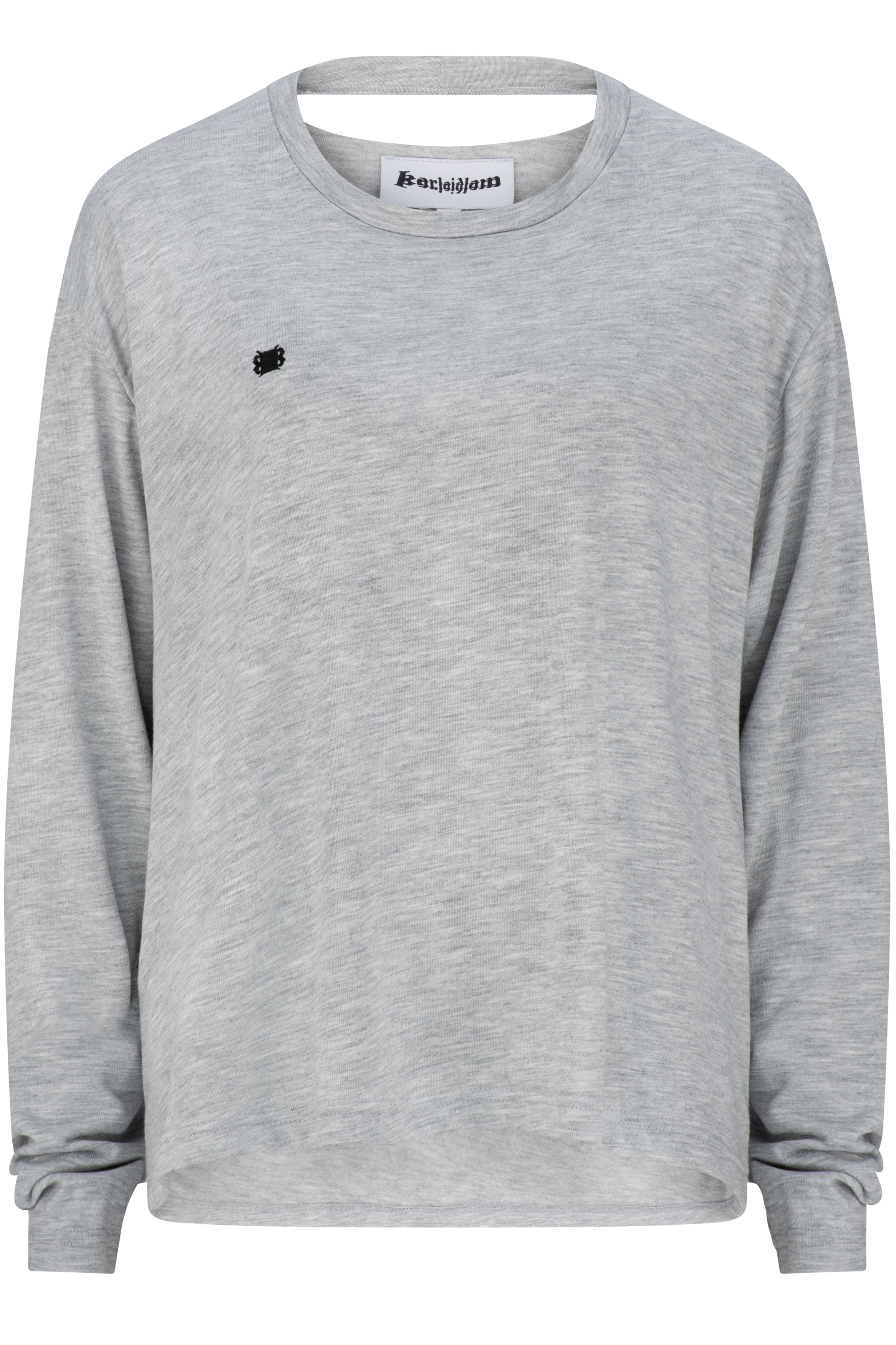 Zipper long sleeve - grey marle