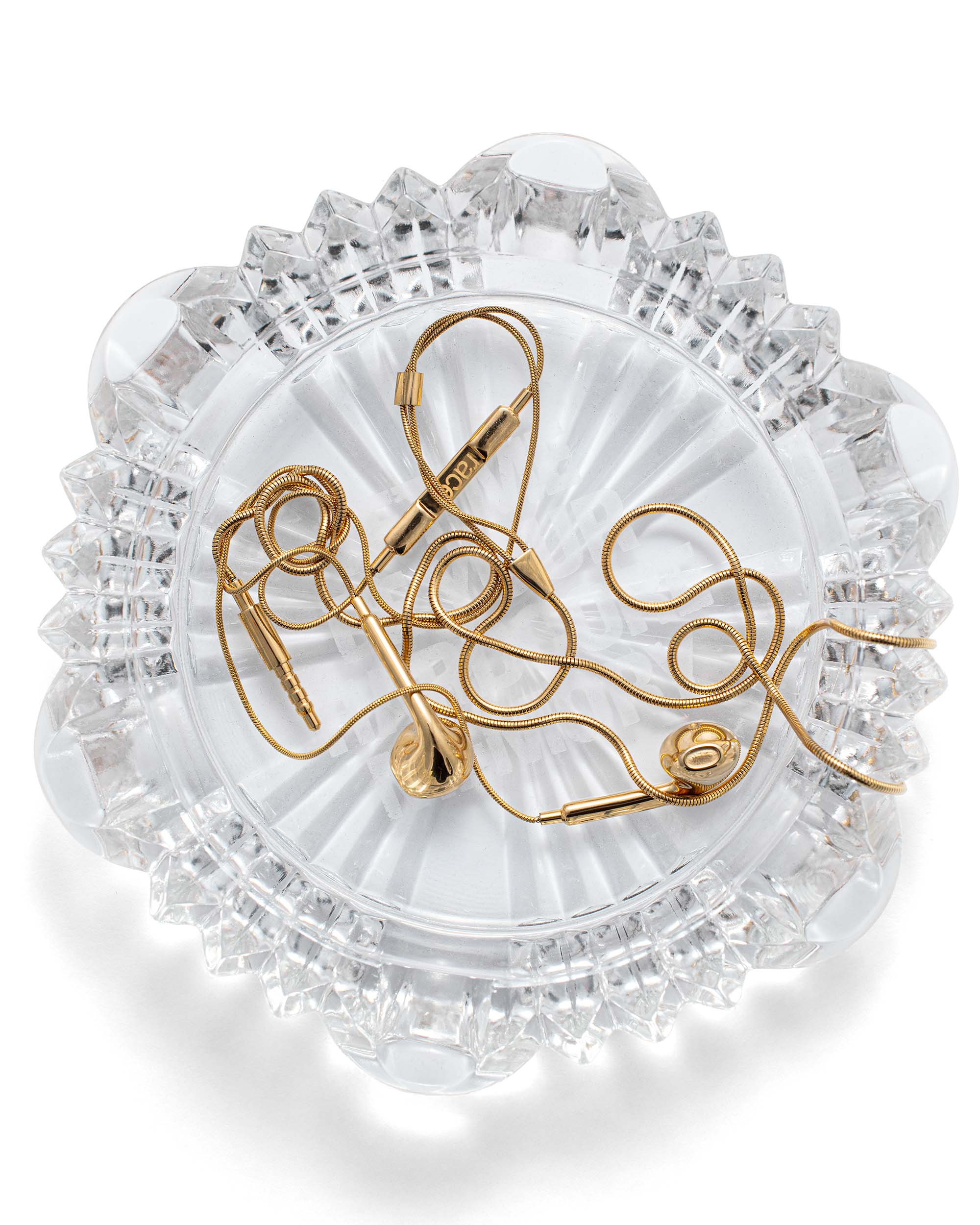 Gold racerpods necklace