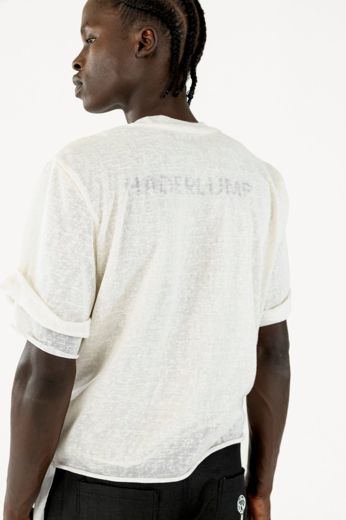 Logo-print t-shirt cream