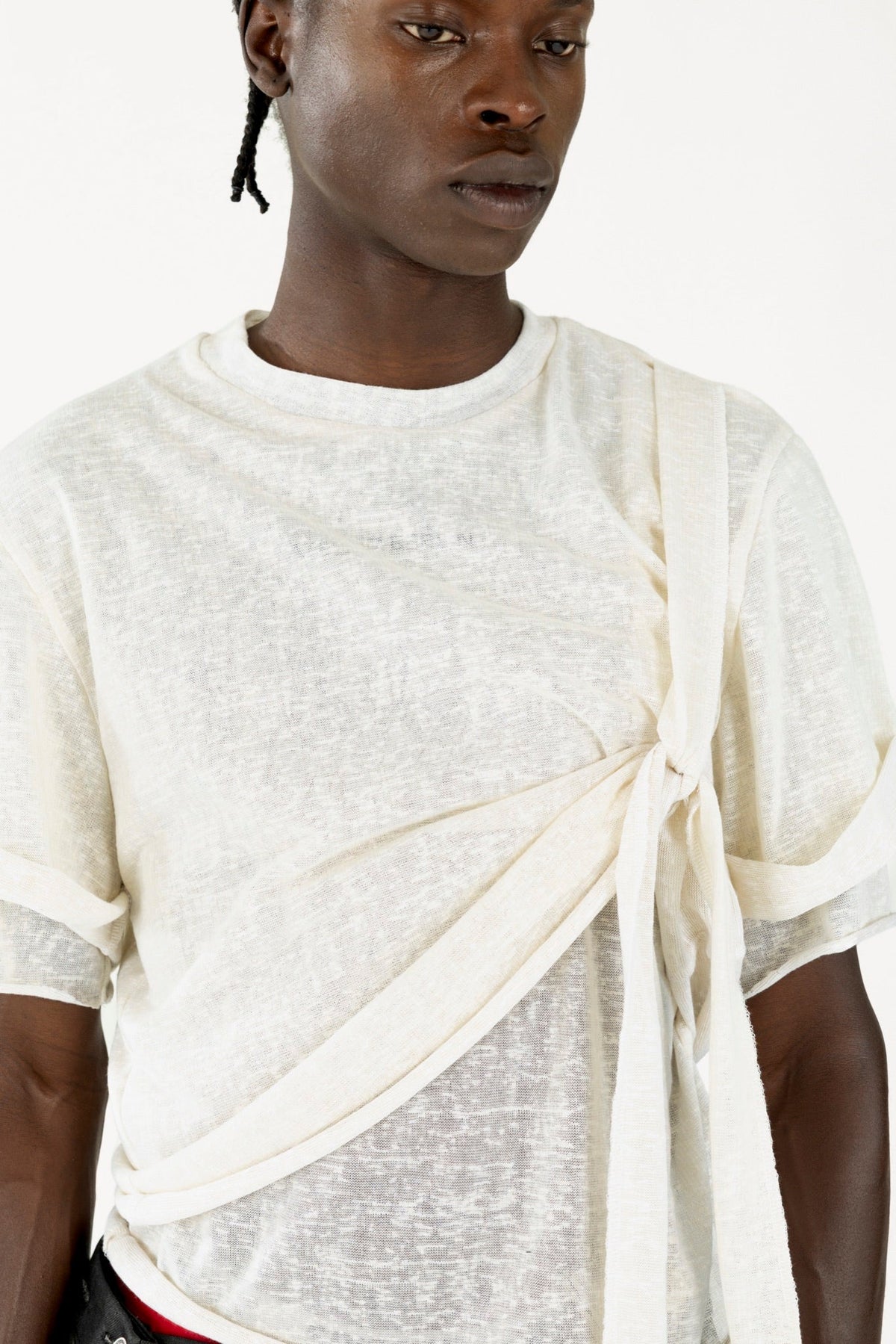 Logo-print t-shirt cream
