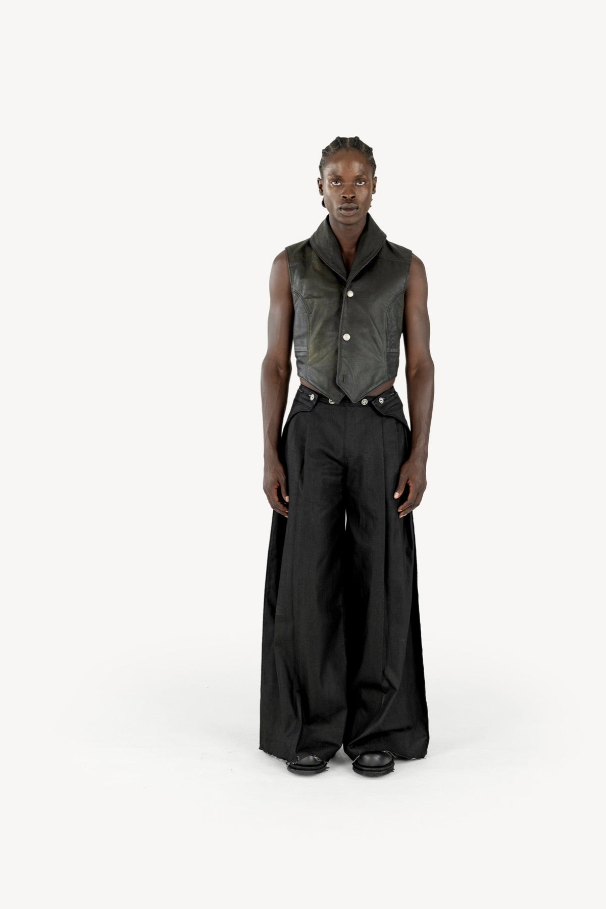 Long denim pants black