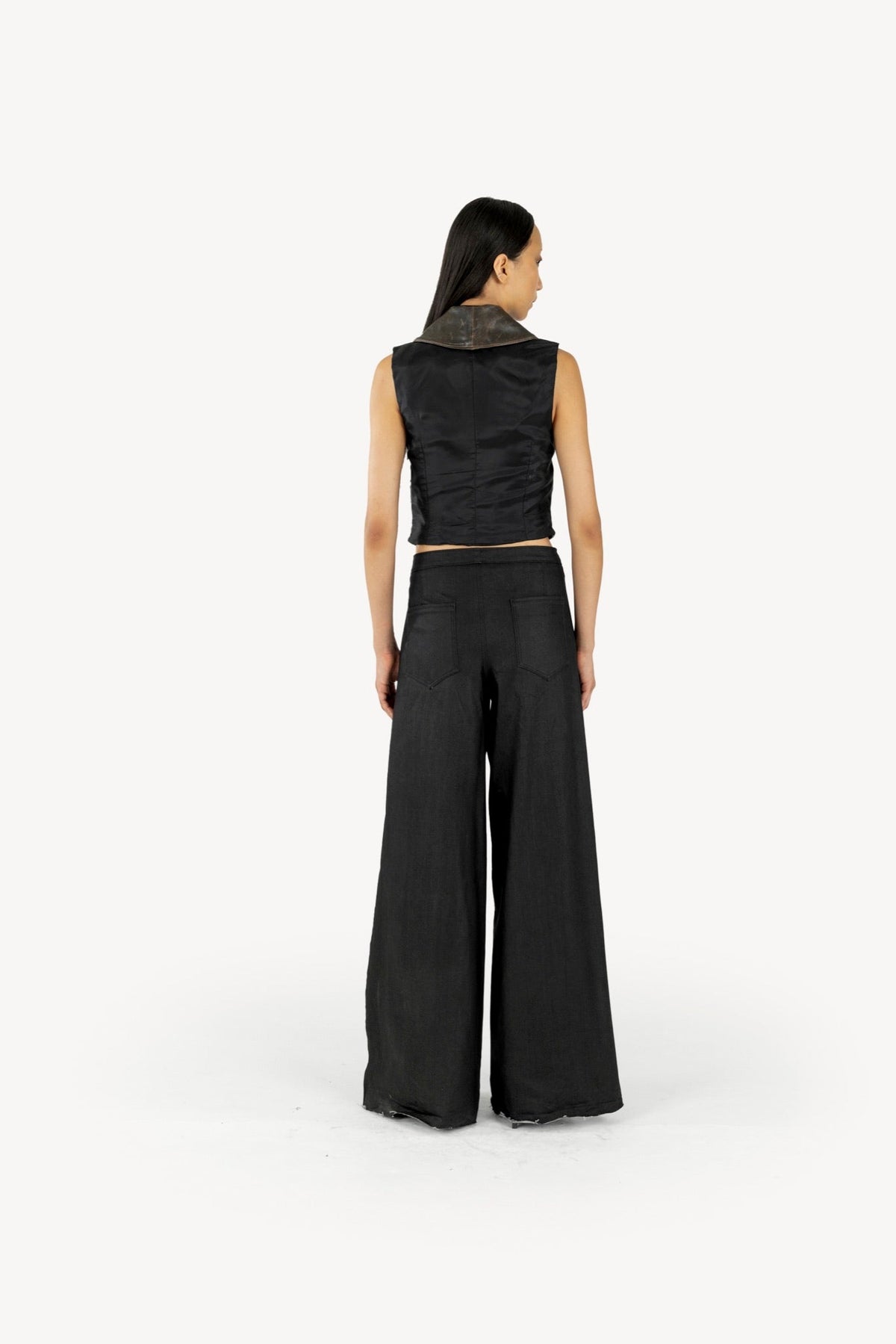 Long denim pants black