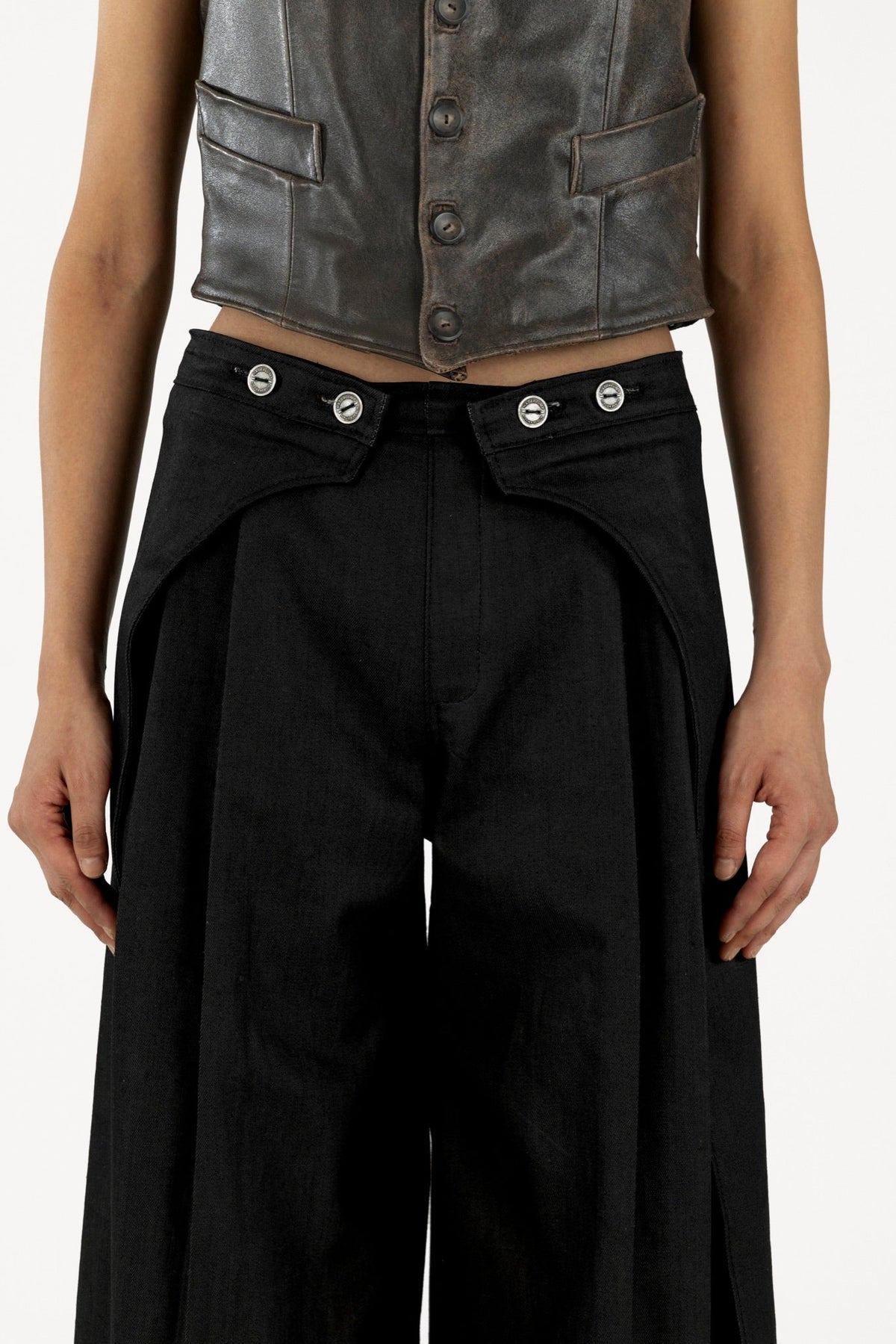 Long denim pants black