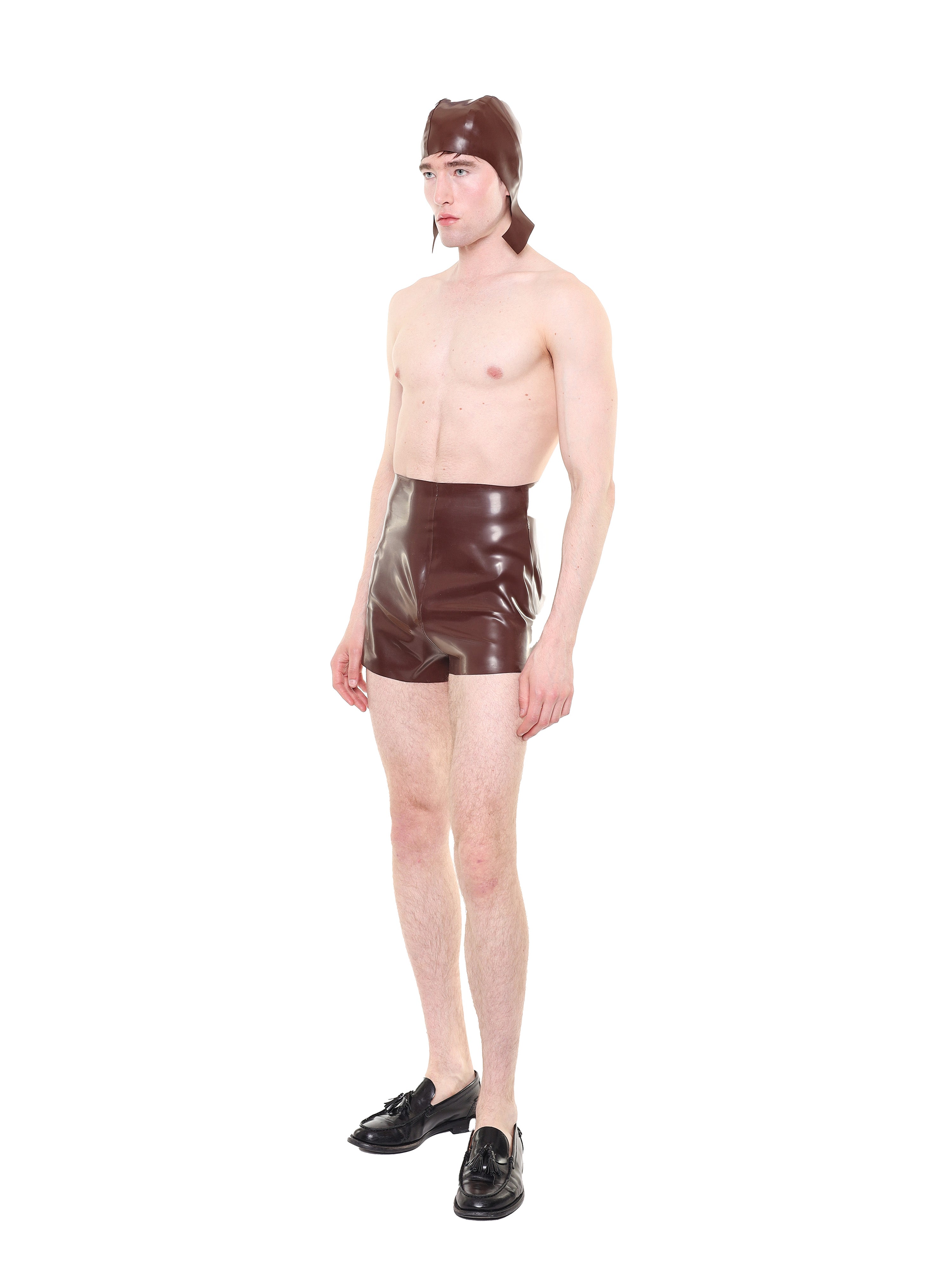 Brown high waist essential biker shorts