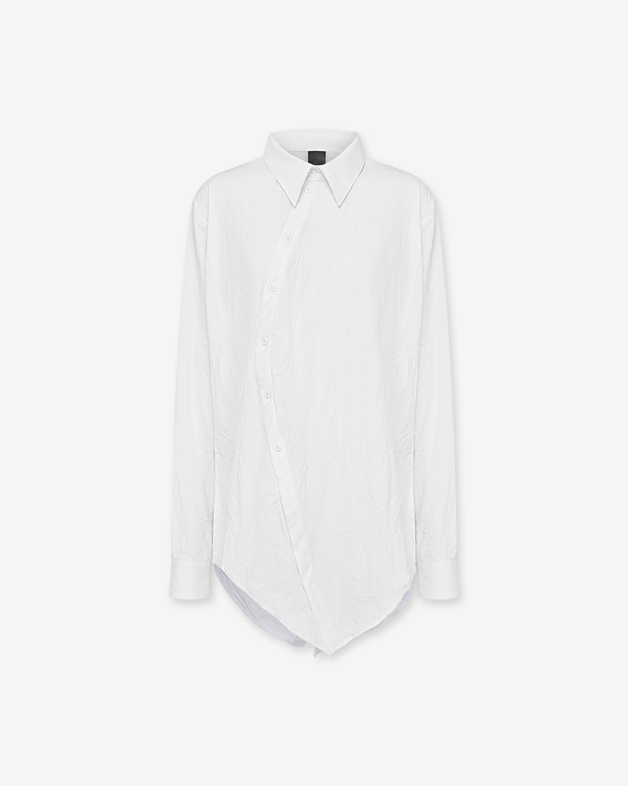 Curved white shirt