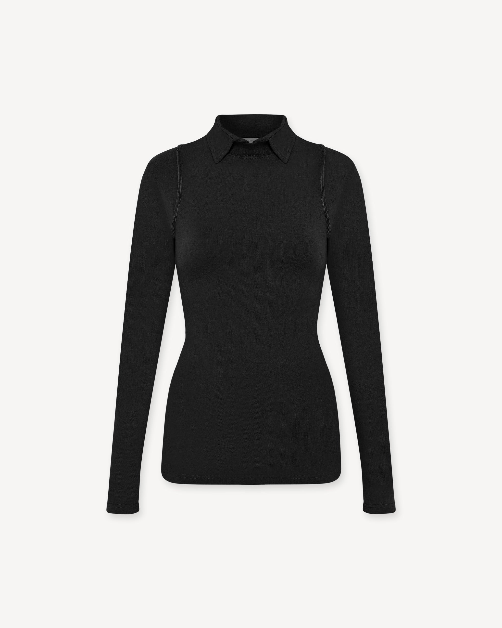 Fitted longsleeve black