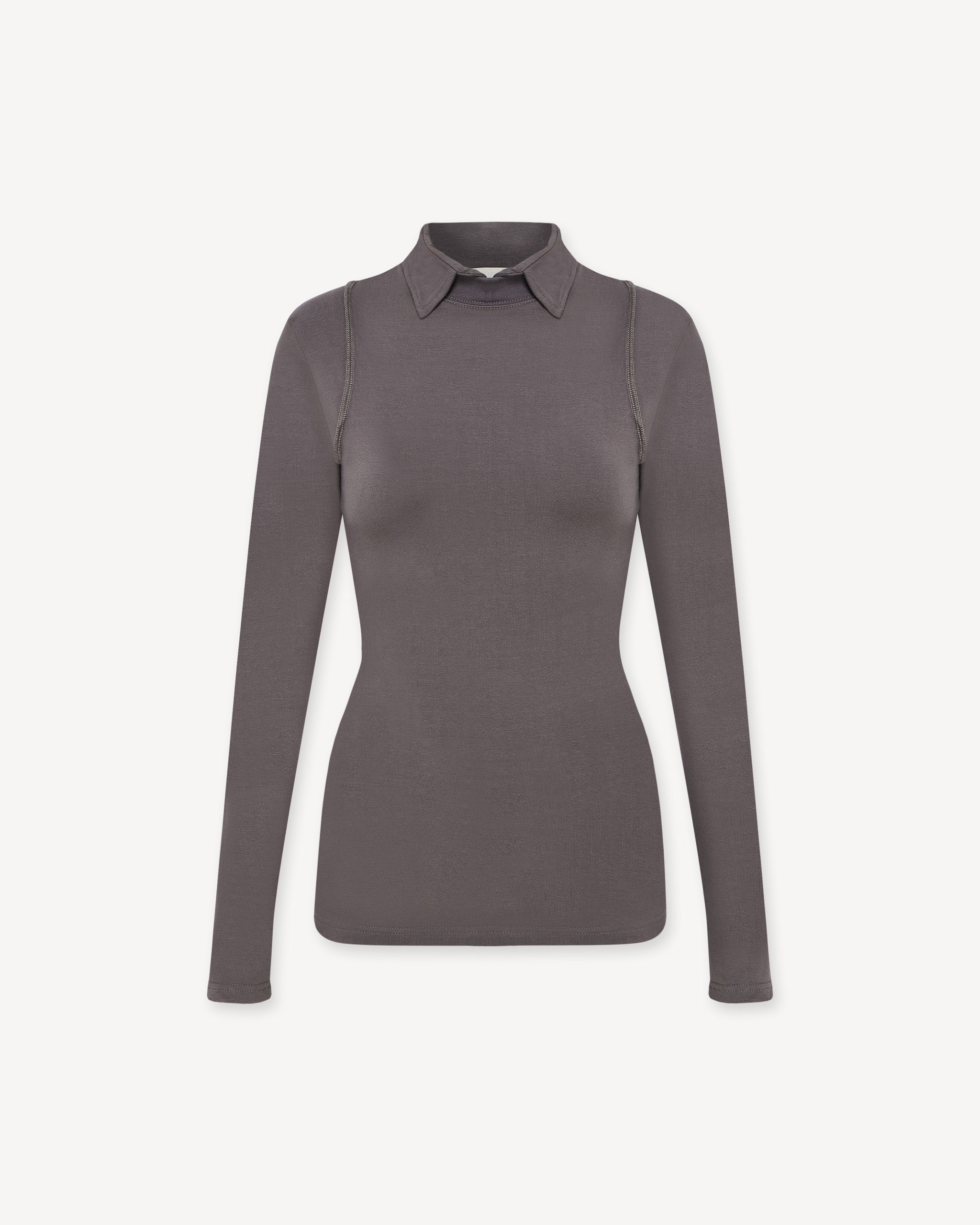 Fitted longsleeve grey