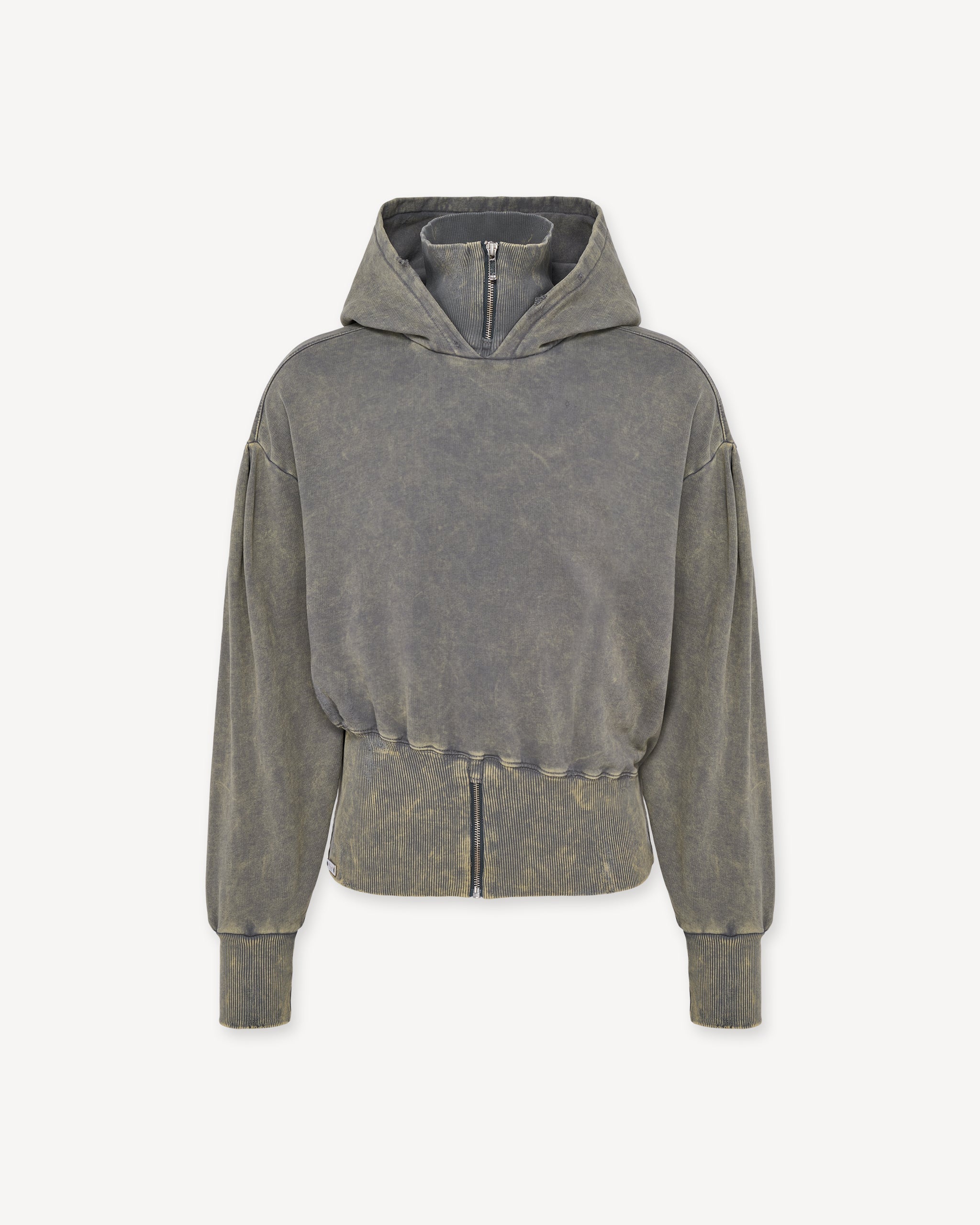 Zip hoodie grey washed